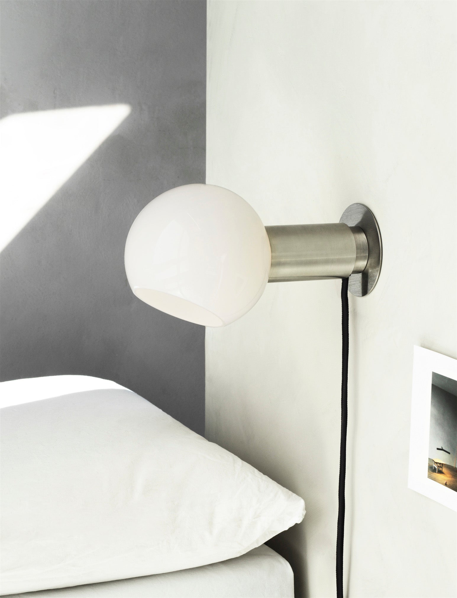 Sole Modern Minimalist Sphere Brass Glass Wall Lamp - Lamp Copper