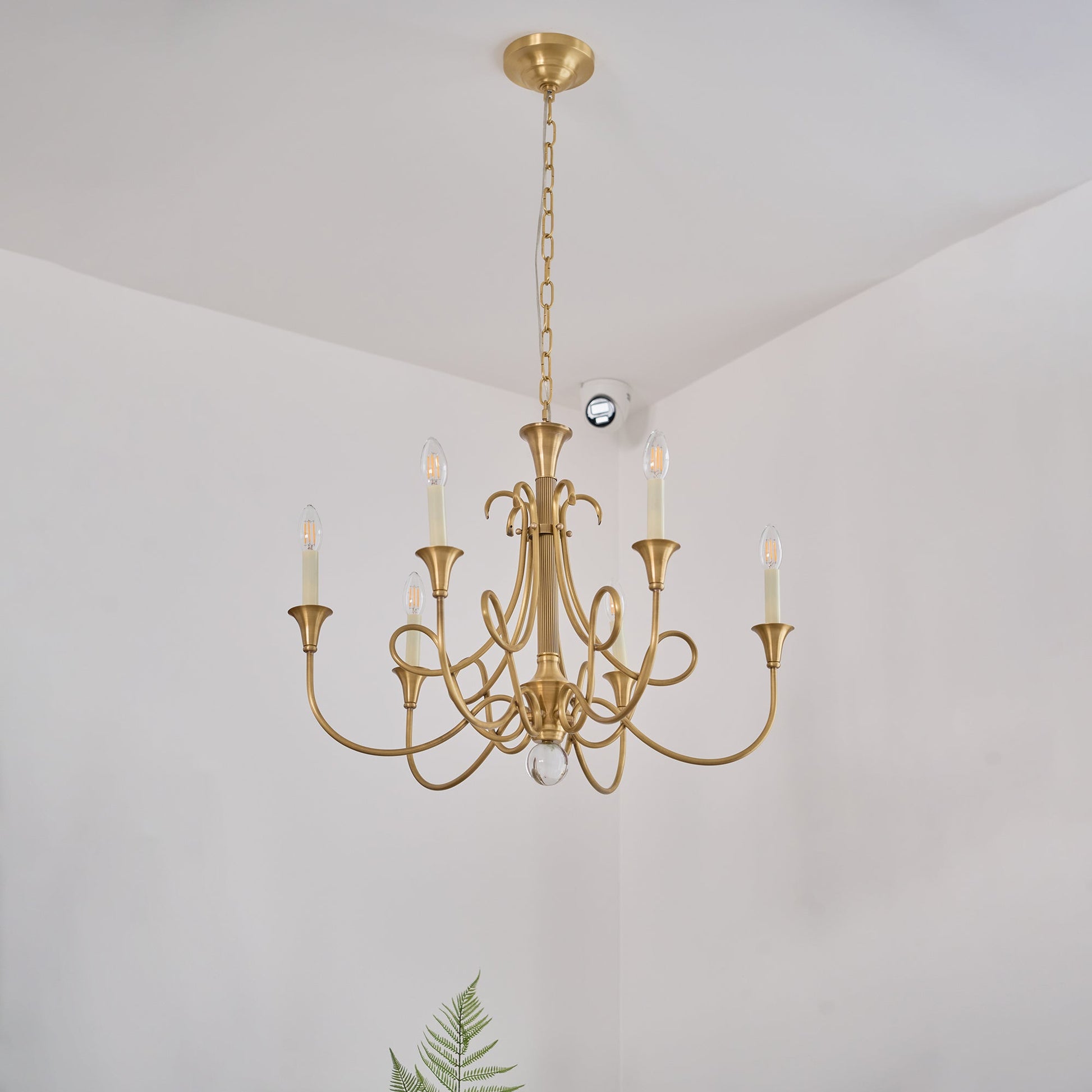 Braid Vintage Double Twist Brass Crystal Chandelier - Lamp Copper