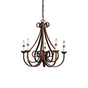 Cove Vintage Industrial Brass Metal Chandeliers - Lamp Copper