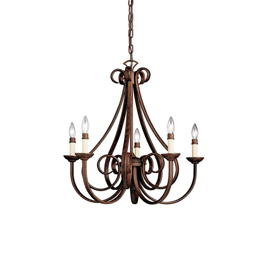 Cove Vintage Industrial Brass Metal Chandeliers - Lamp Copper