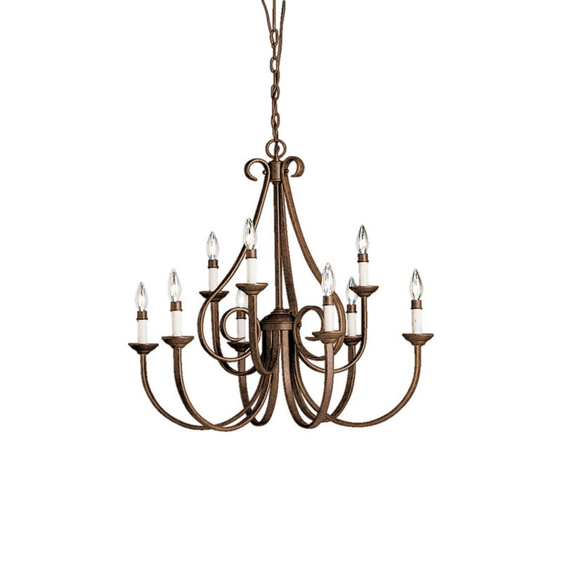 Cove Vintage Industrial Brass Metal Chandeliers - Lamp Copper