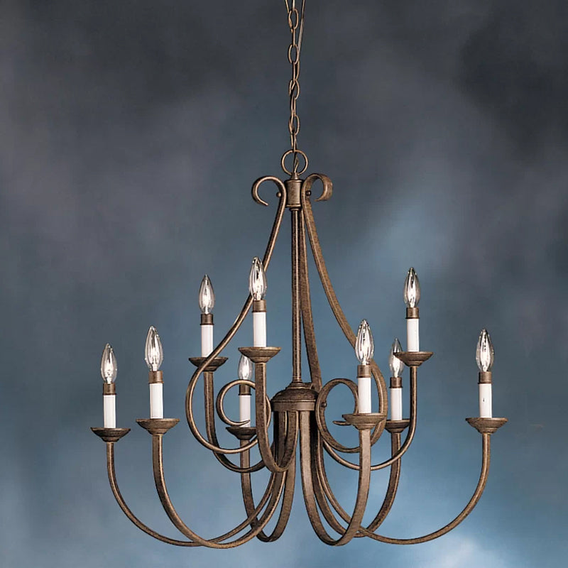 Cove Vintage Industrial Brass Metal Chandeliers - Lamp Copper