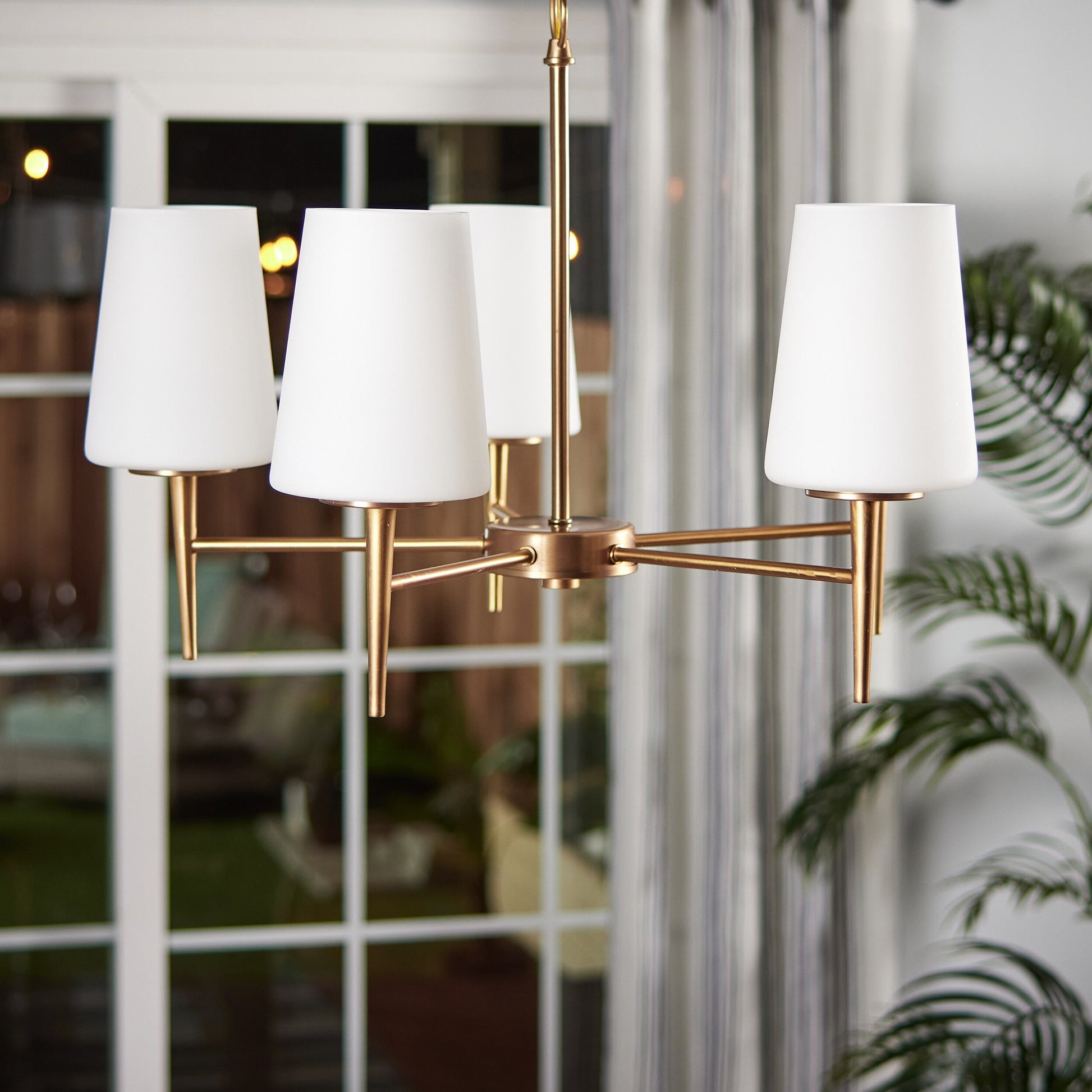 Gaze Elegance Vintage Brass Metal Glass Chandelier - Lamp Copper