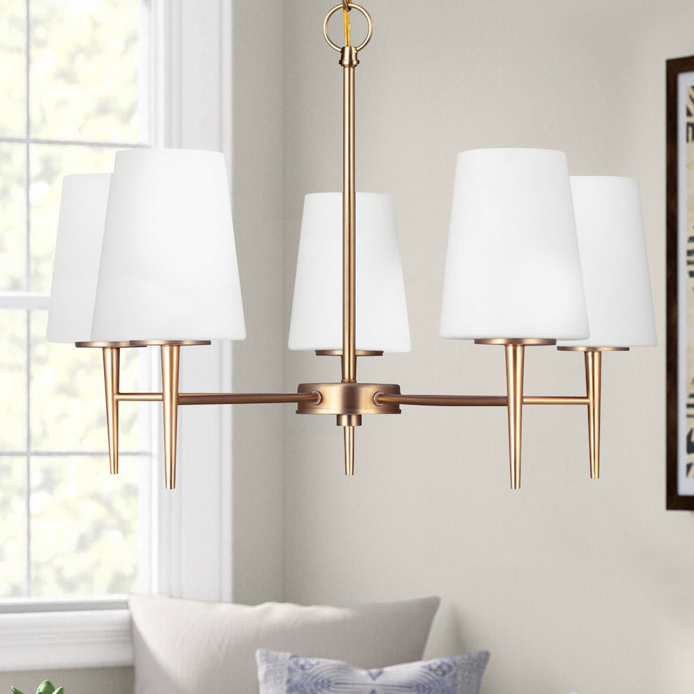 Gaze Elegance Vintage Brass Metal Glass Chandelier - Lamp Copper