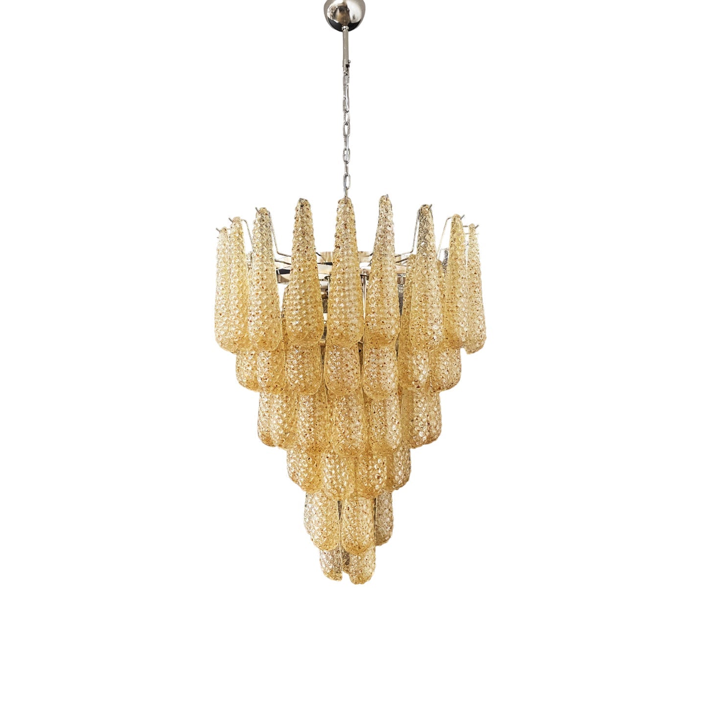 Inset Premium Drop Murano Metal Glass Chandelier - Lamp Copper