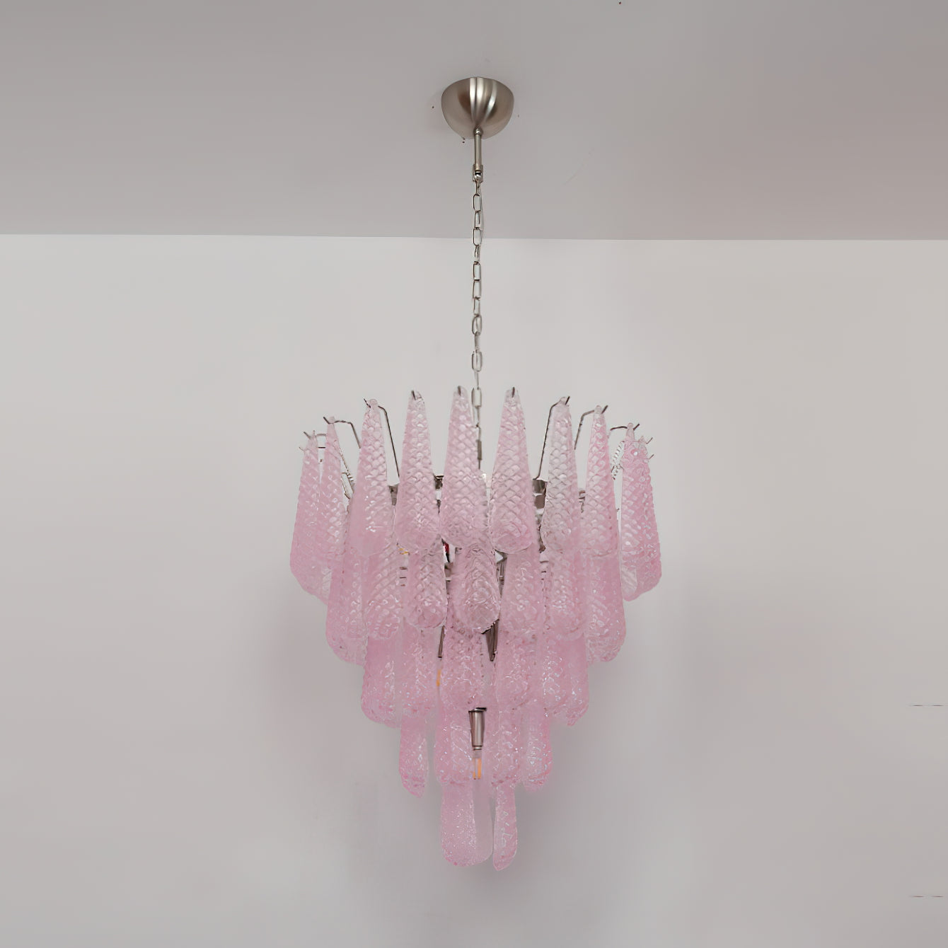 Inset Premium Drop Murano Metal Glass Chandelier - Lamp Copper