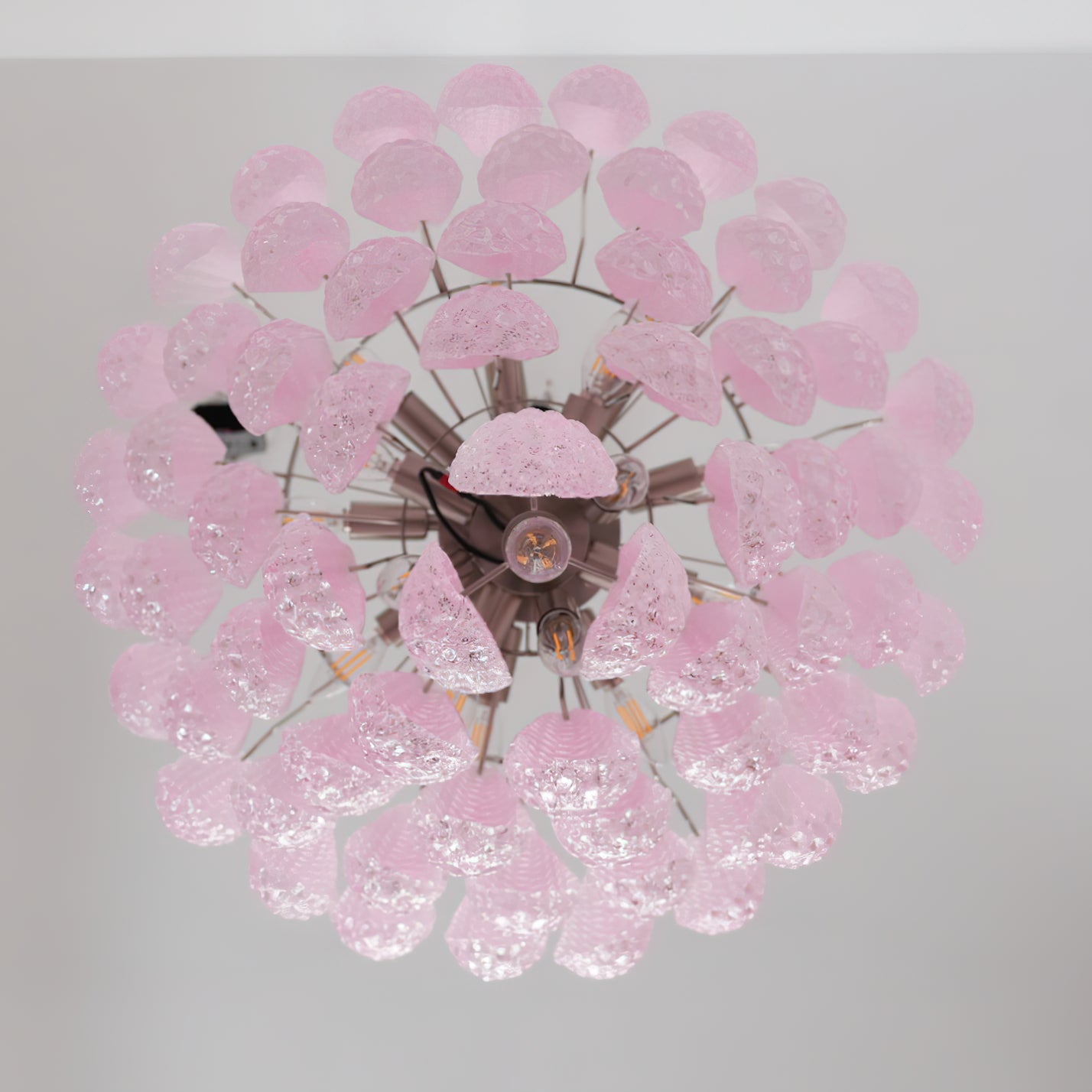 Inset Premium Drop Murano Metal Glass Chandelier - Lamp Copper