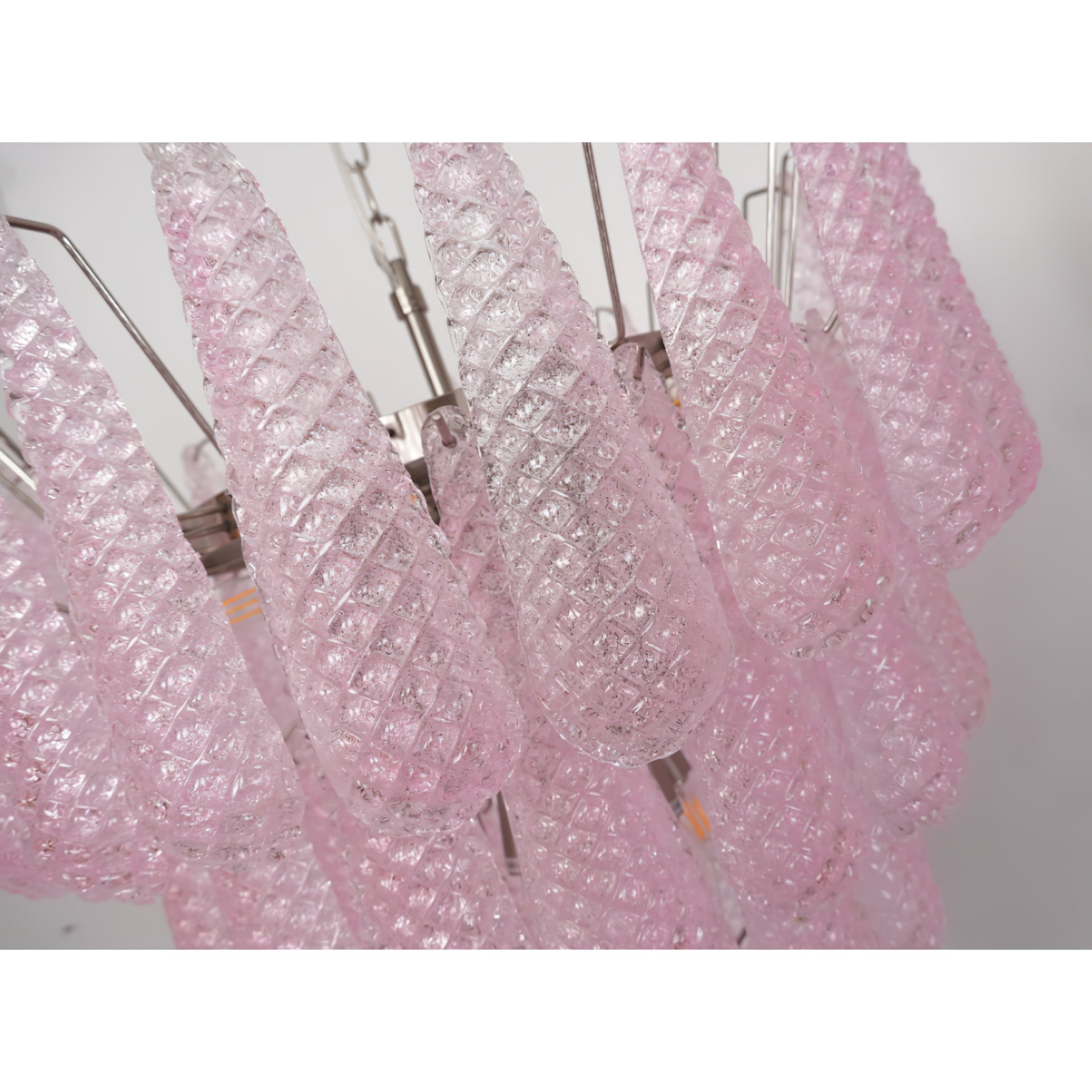 Inset Premium Drop Murano Metal Glass Chandelier - Lamp Copper