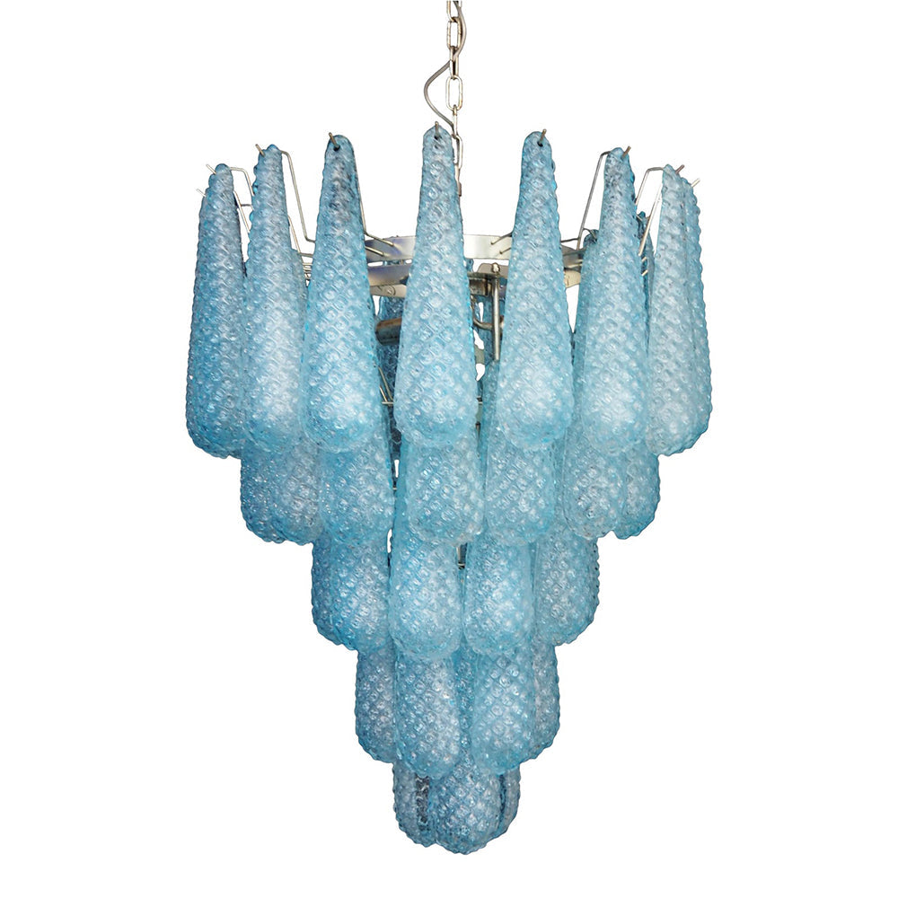 Inset Premium Drop Murano Metal Glass Chandelier - Lamp Copper