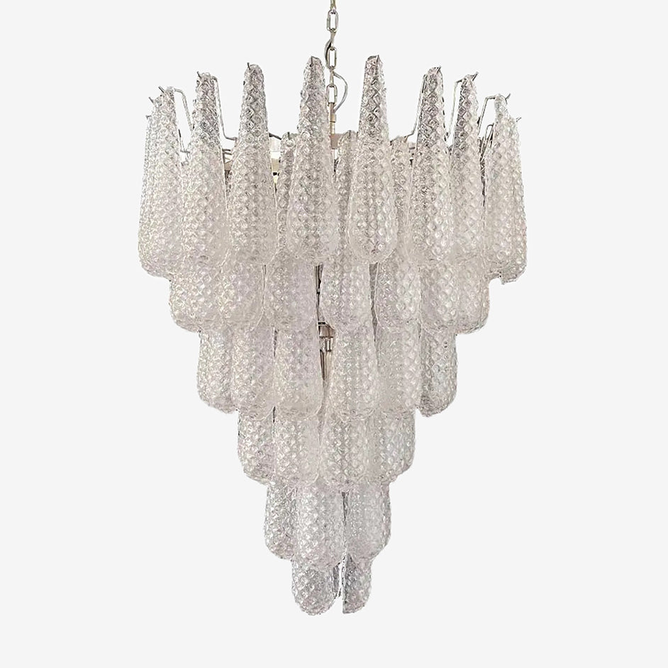 Inset Premium Drop Murano Metal Glass Chandelier - Lamp Copper