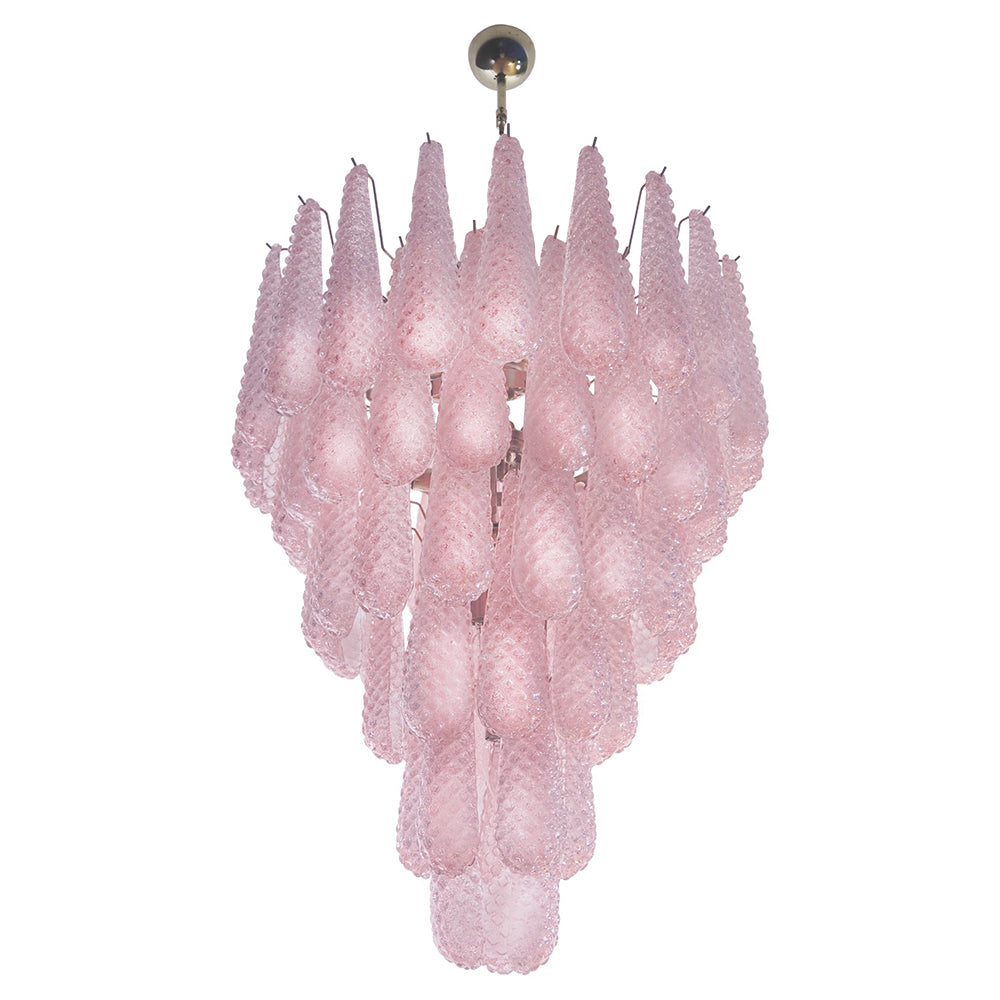 Inset Premium Drop Murano Metal Glass Chandelier - Lamp Copper