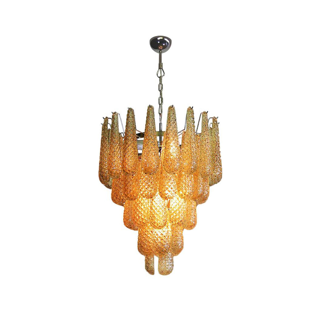Inset Premium Drop Murano Metal Glass Chandelier - Lamp Copper