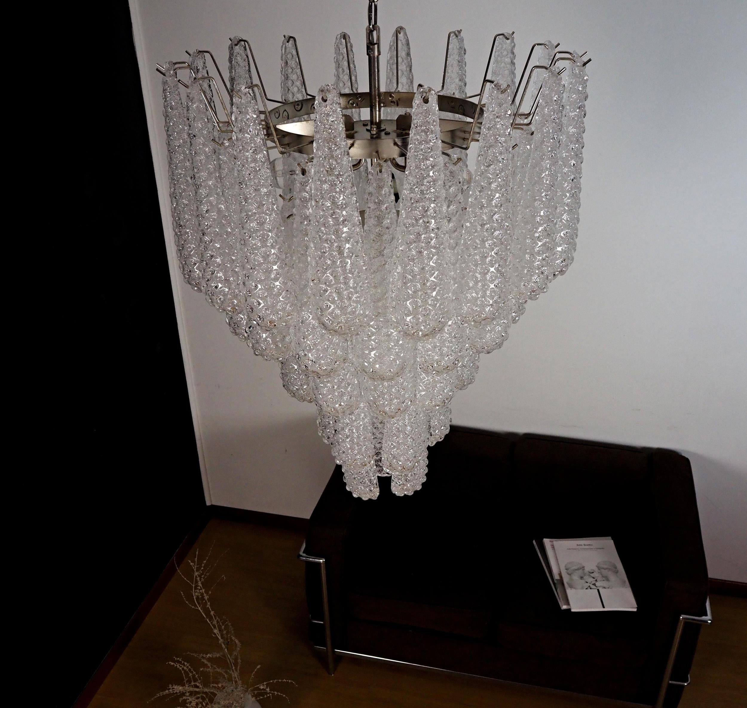 Inset Premium Drop Murano Metal Glass Chandelier - Lamp Copper