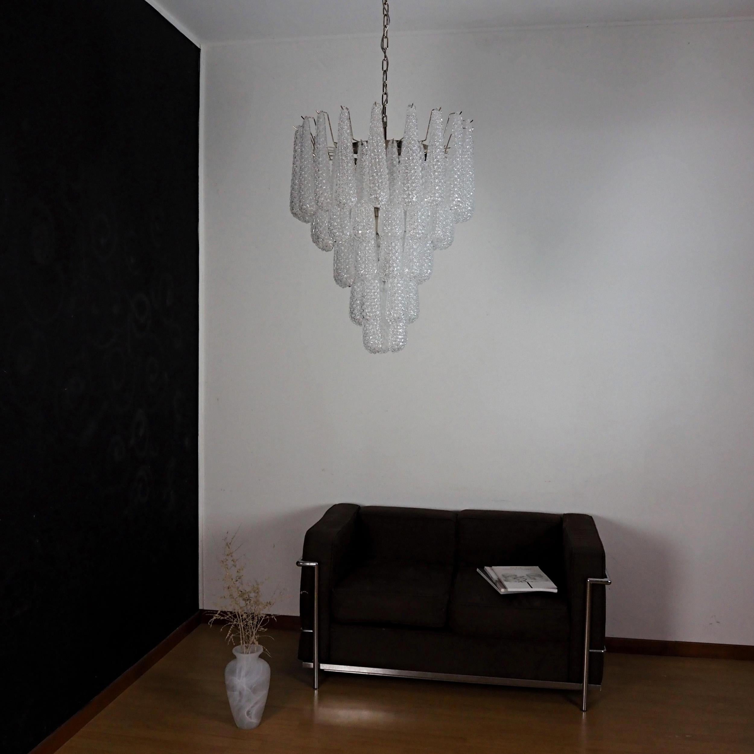Inset Premium Drop Murano Metal Glass Chandelier - Lamp Copper