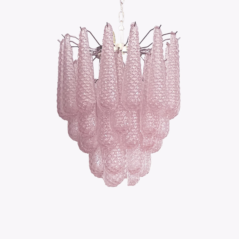 Inset Premium Drop Murano Metal Glass Chandelier - Lamp Copper