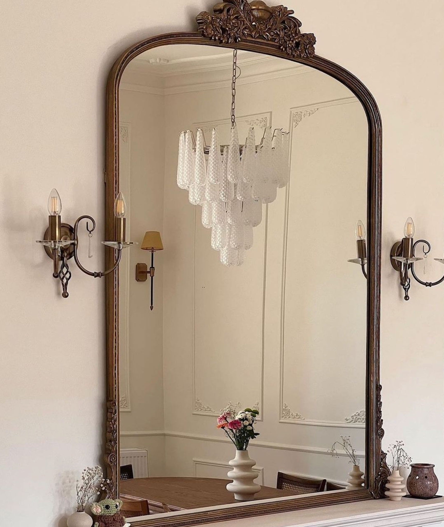 Inset Premium Drop Murano Metal Glass Chandelier - Lamp Copper
