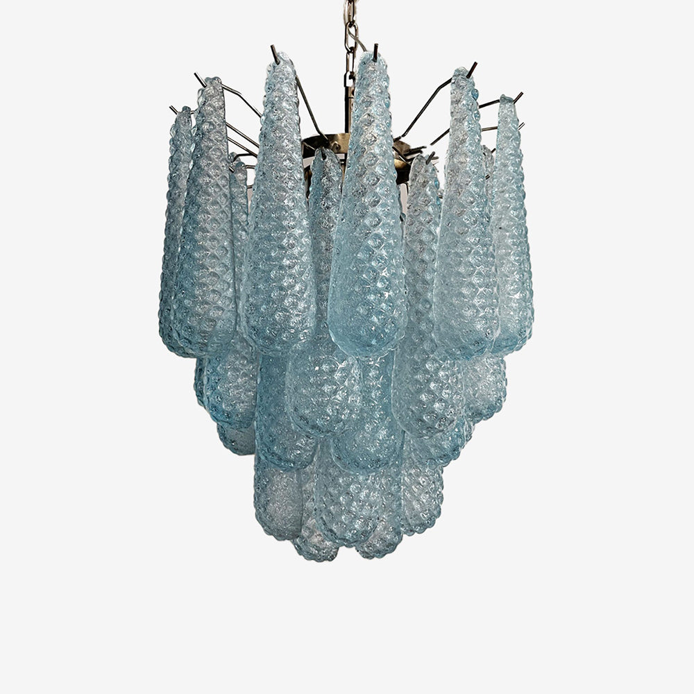 Inset Premium Drop Murano Metal Glass Chandelier - Lamp Copper