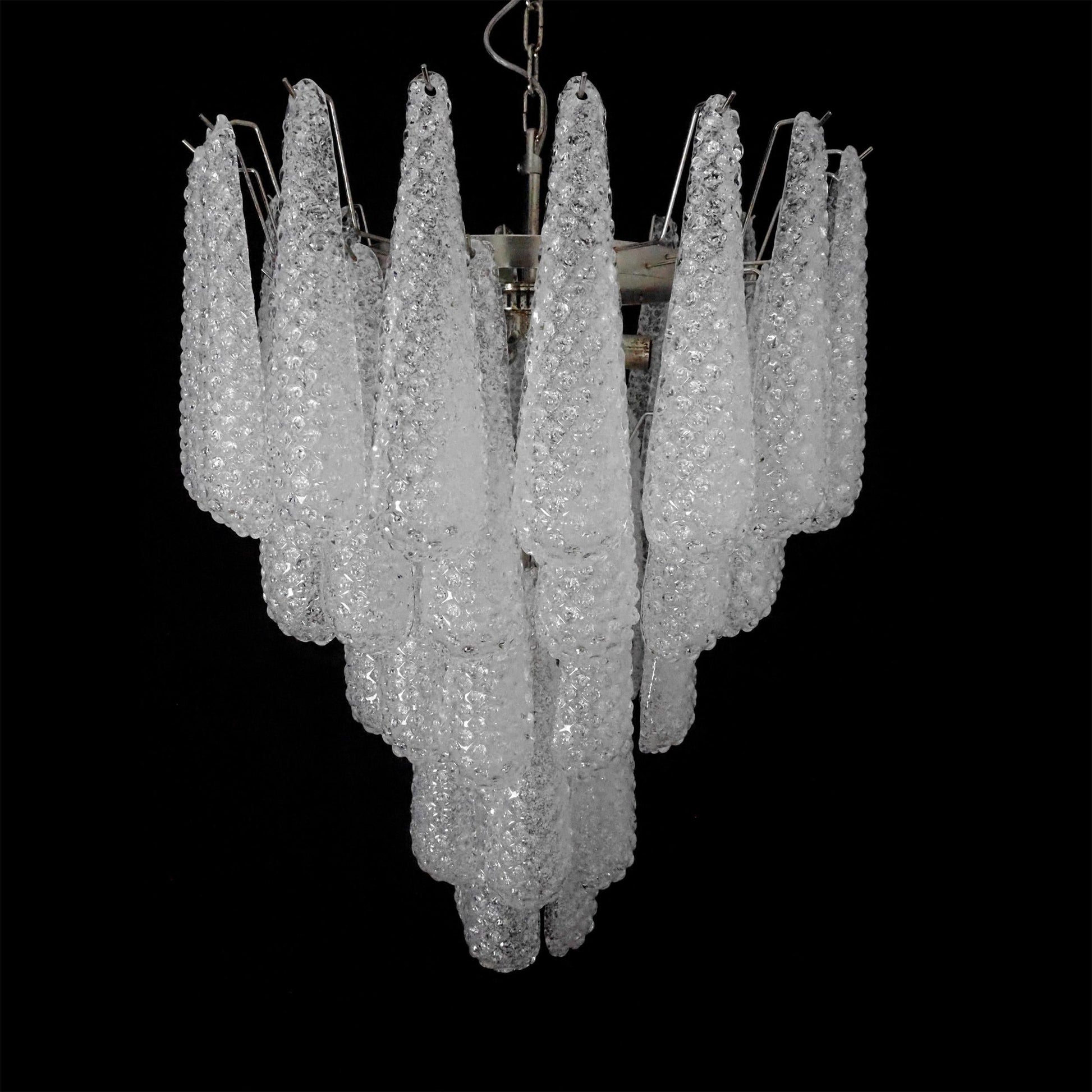 Inset Premium Drop Murano Metal Glass Chandelier - Lamp Copper
