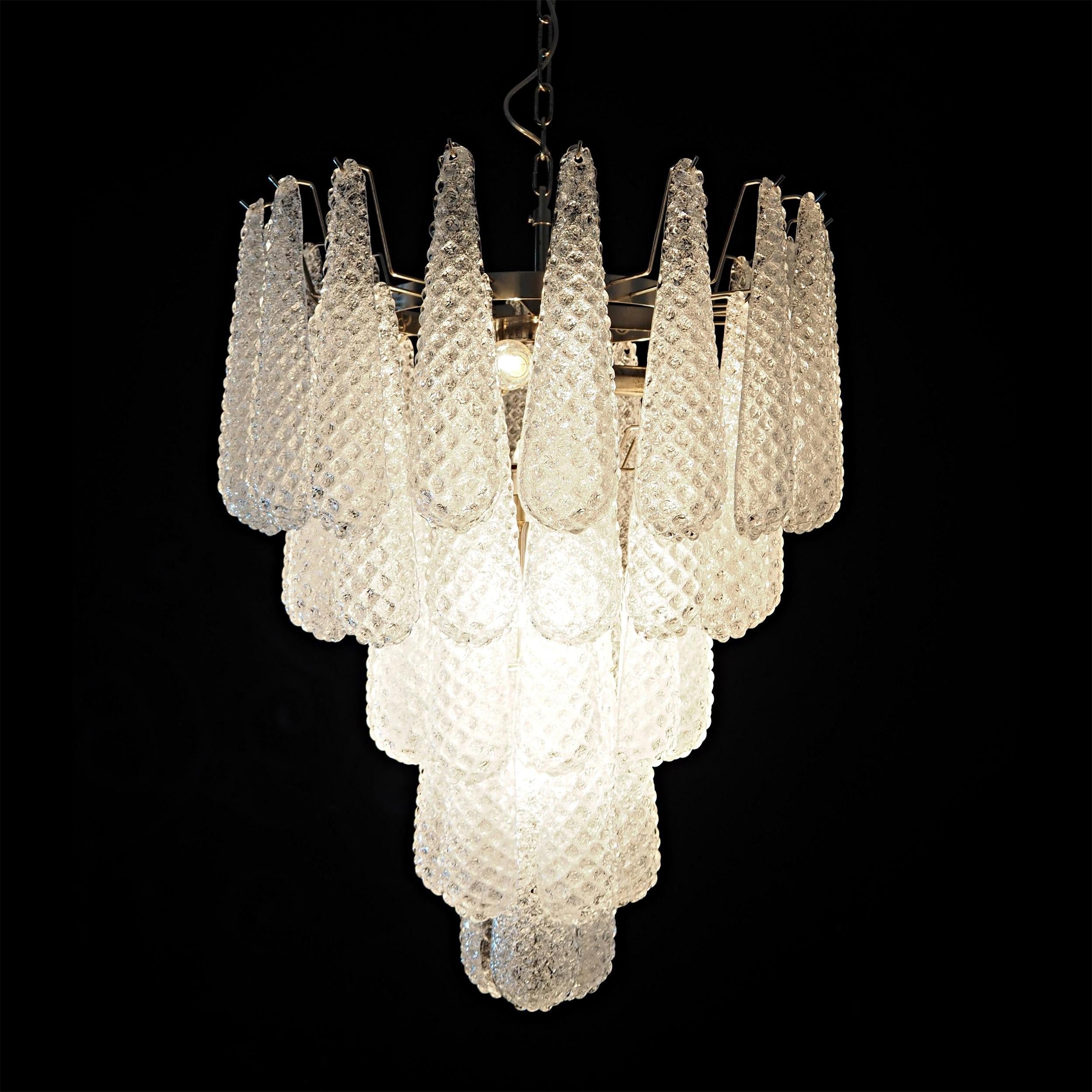 Inset Premium Drop Murano Metal Glass Chandelier - Lamp Copper