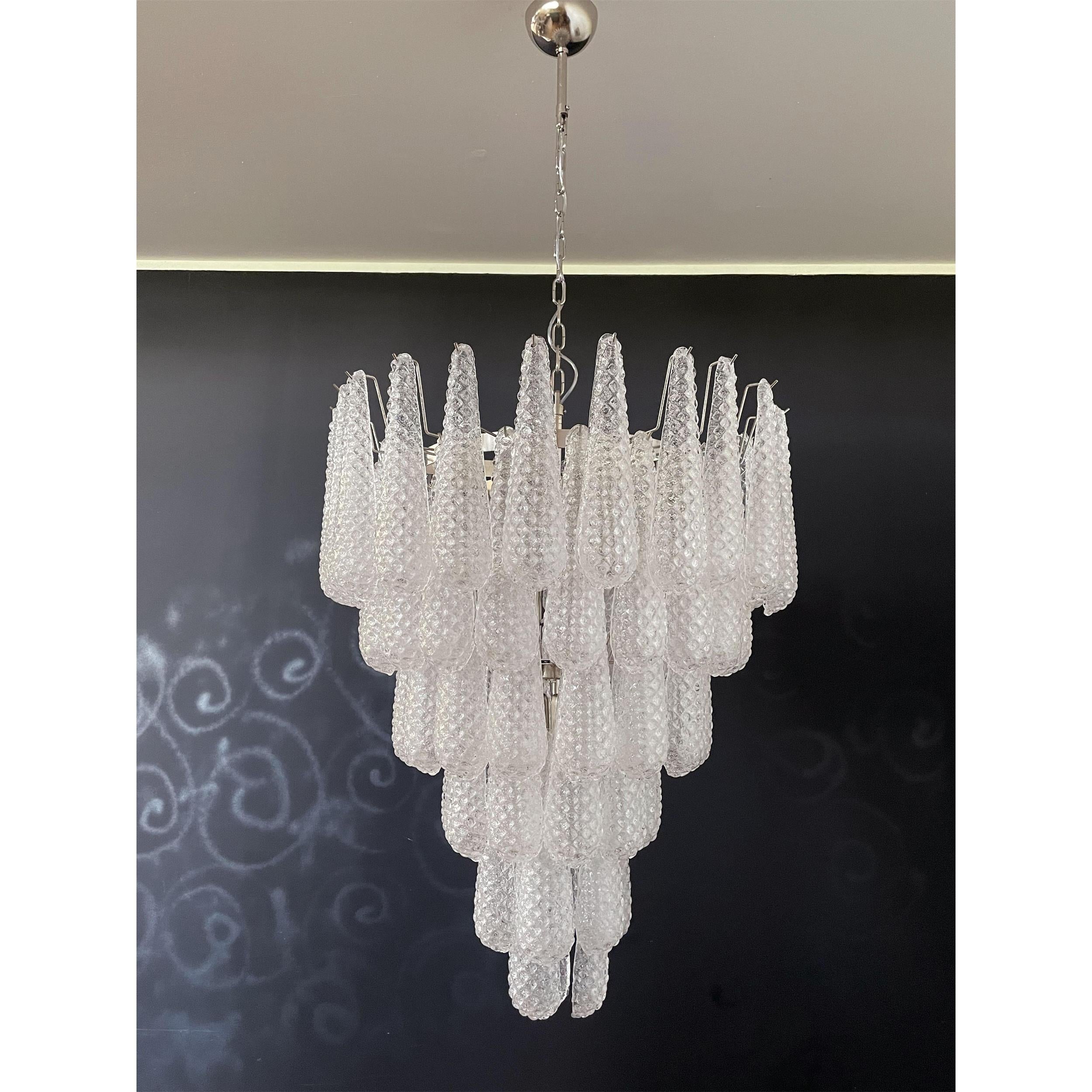 Inset Premium Drop Murano Metal Glass Chandelier - Lamp Copper