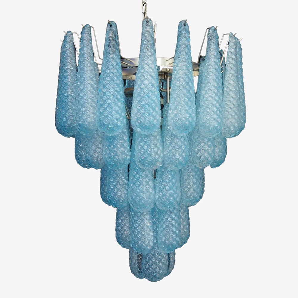 Inset Premium Drop Murano Metal Glass Chandelier - Lamp Copper