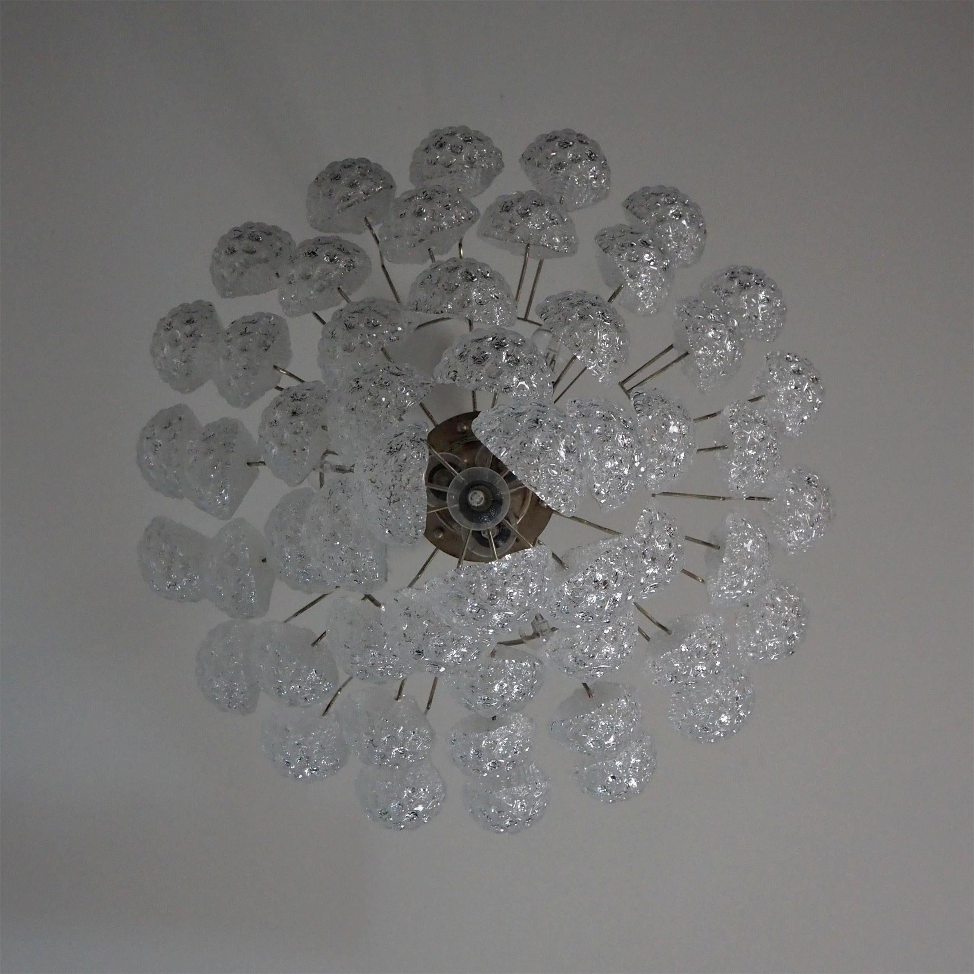 Inset Premium Drop Murano Metal Glass Chandelier - Lamp Copper