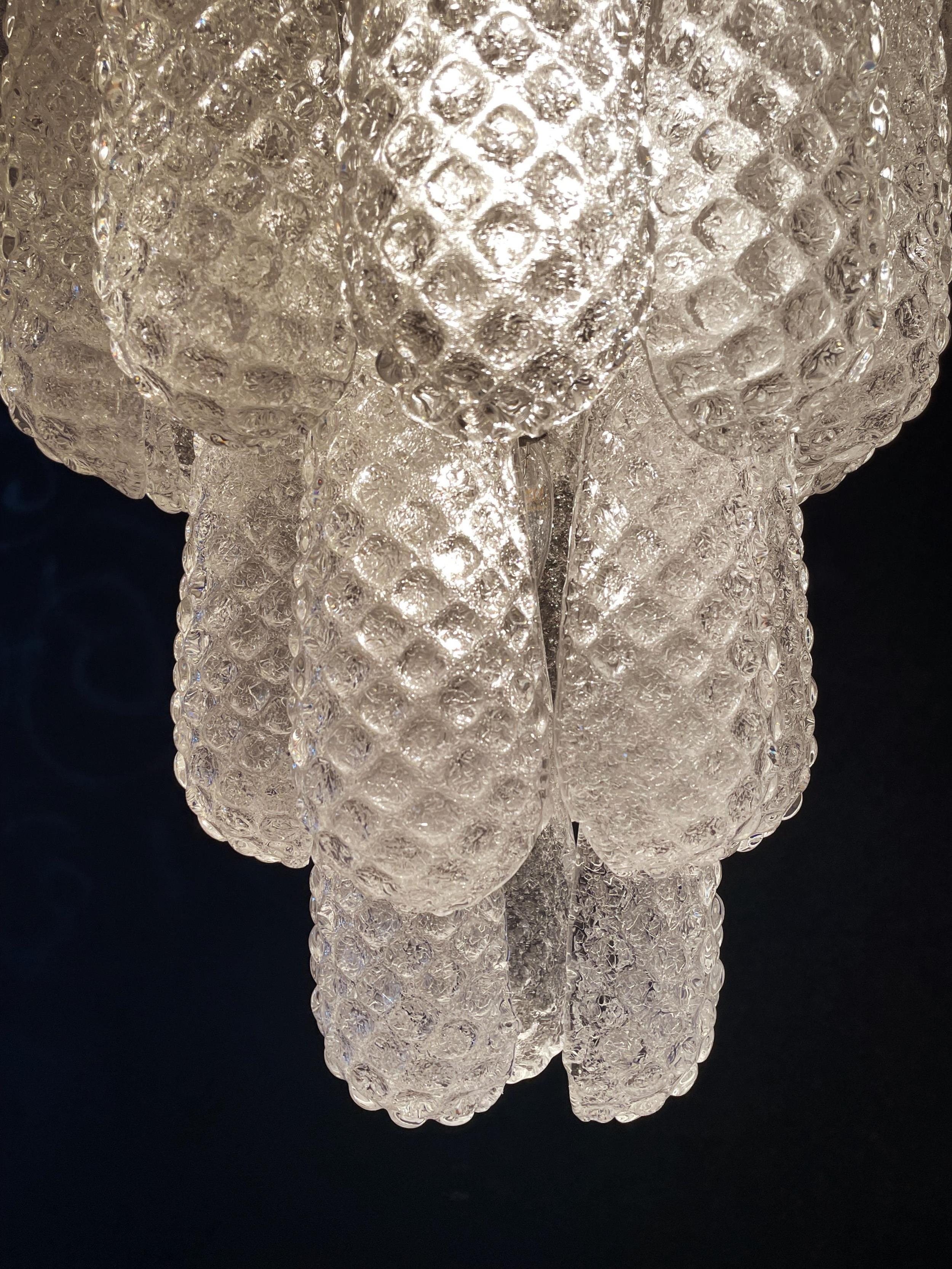 Inset Premium Drop Murano Metal Glass Chandelier - Lamp Copper