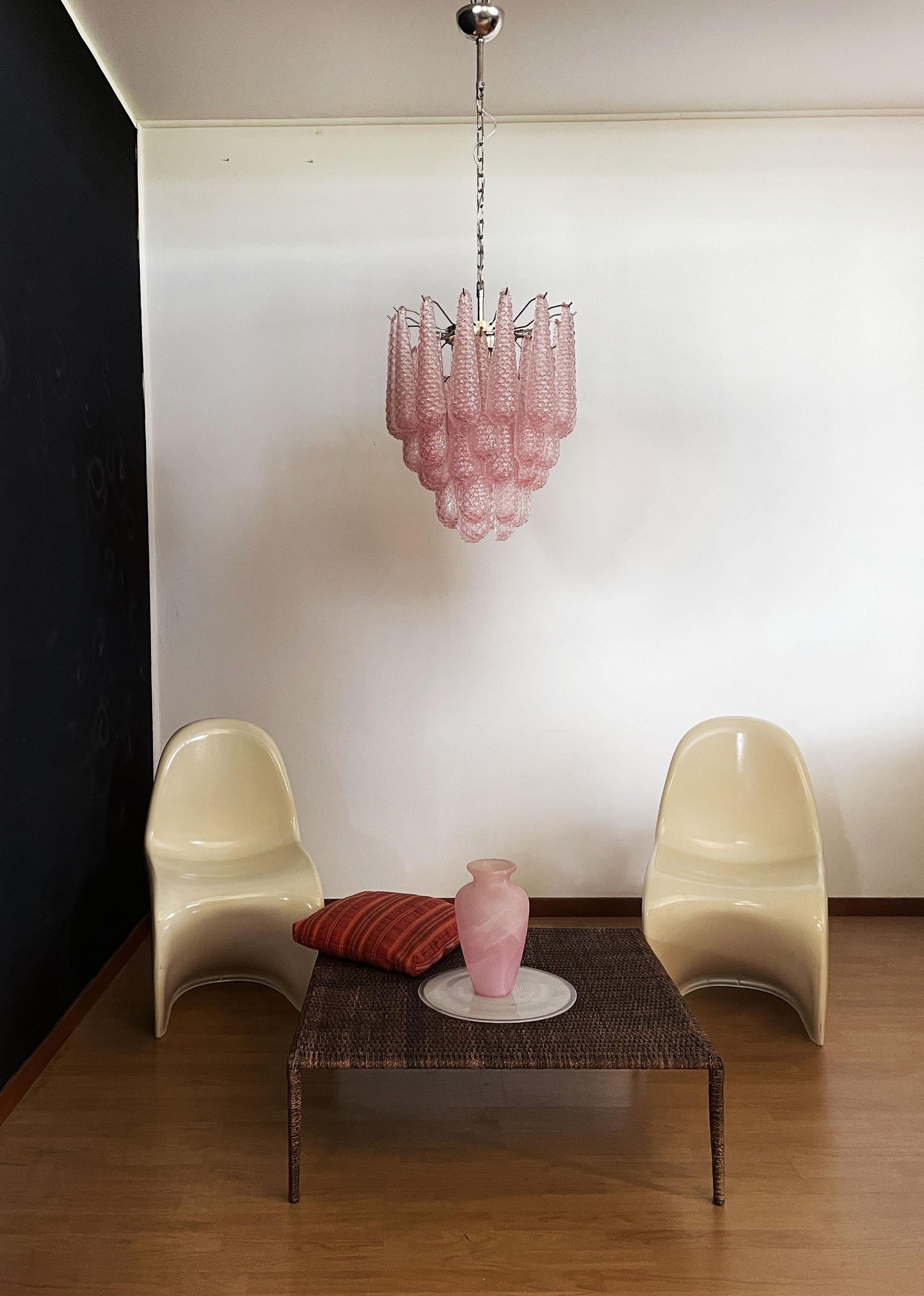 Inset Premium Drop Murano Metal Glass Chandelier - Lamp Copper