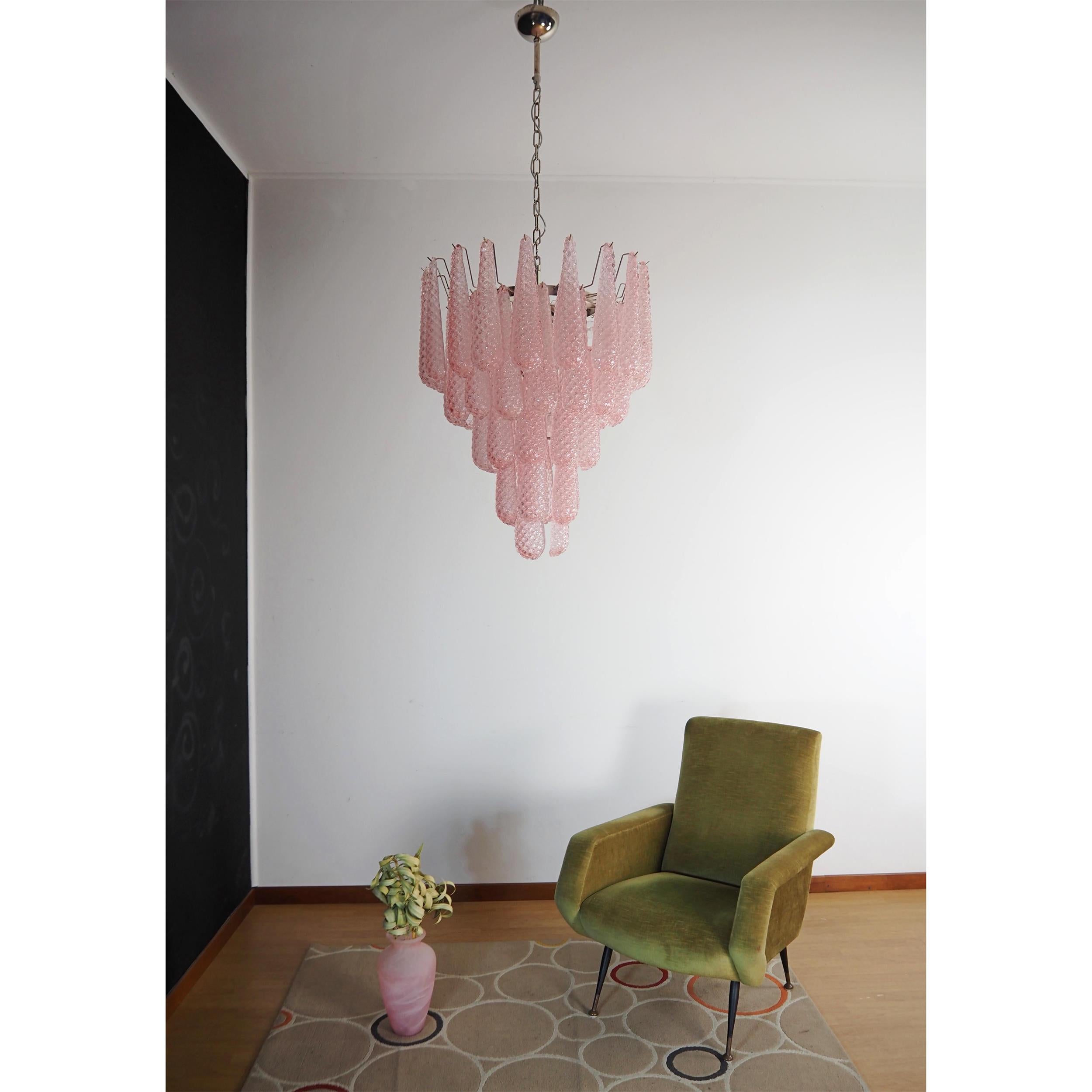Inset Premium Drop Murano Metal Glass Chandelier - Lamp Copper