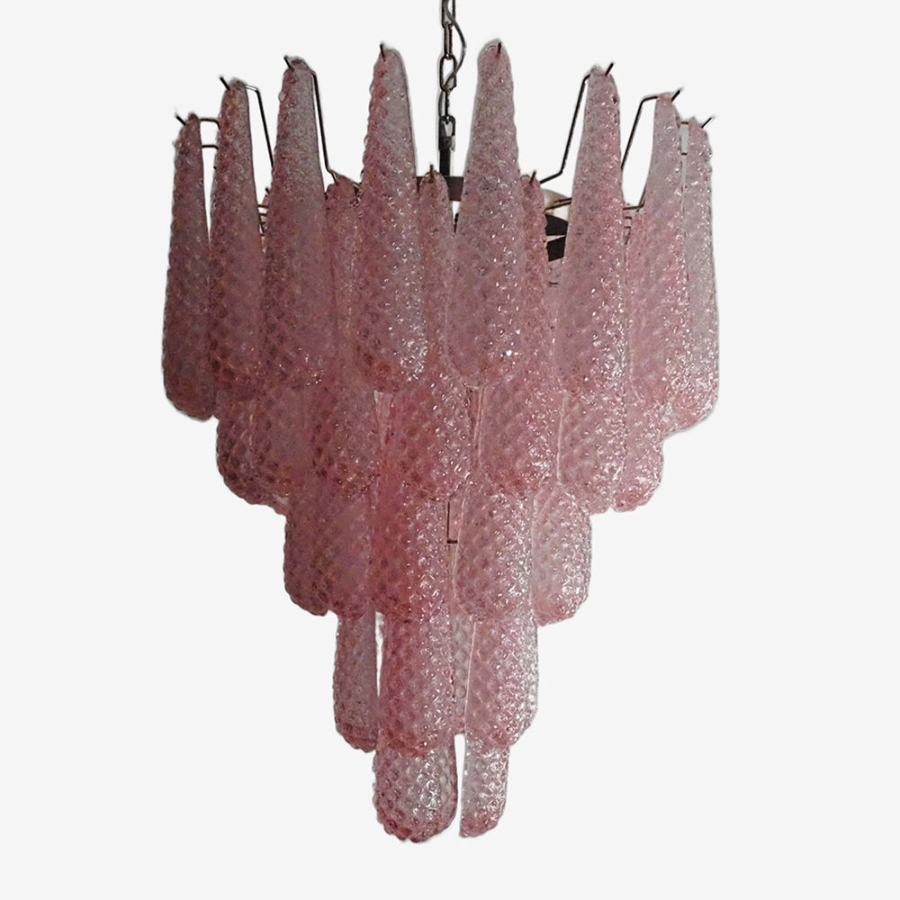 Inset Premium Drop Murano Metal Glass Chandelier - Lamp Copper