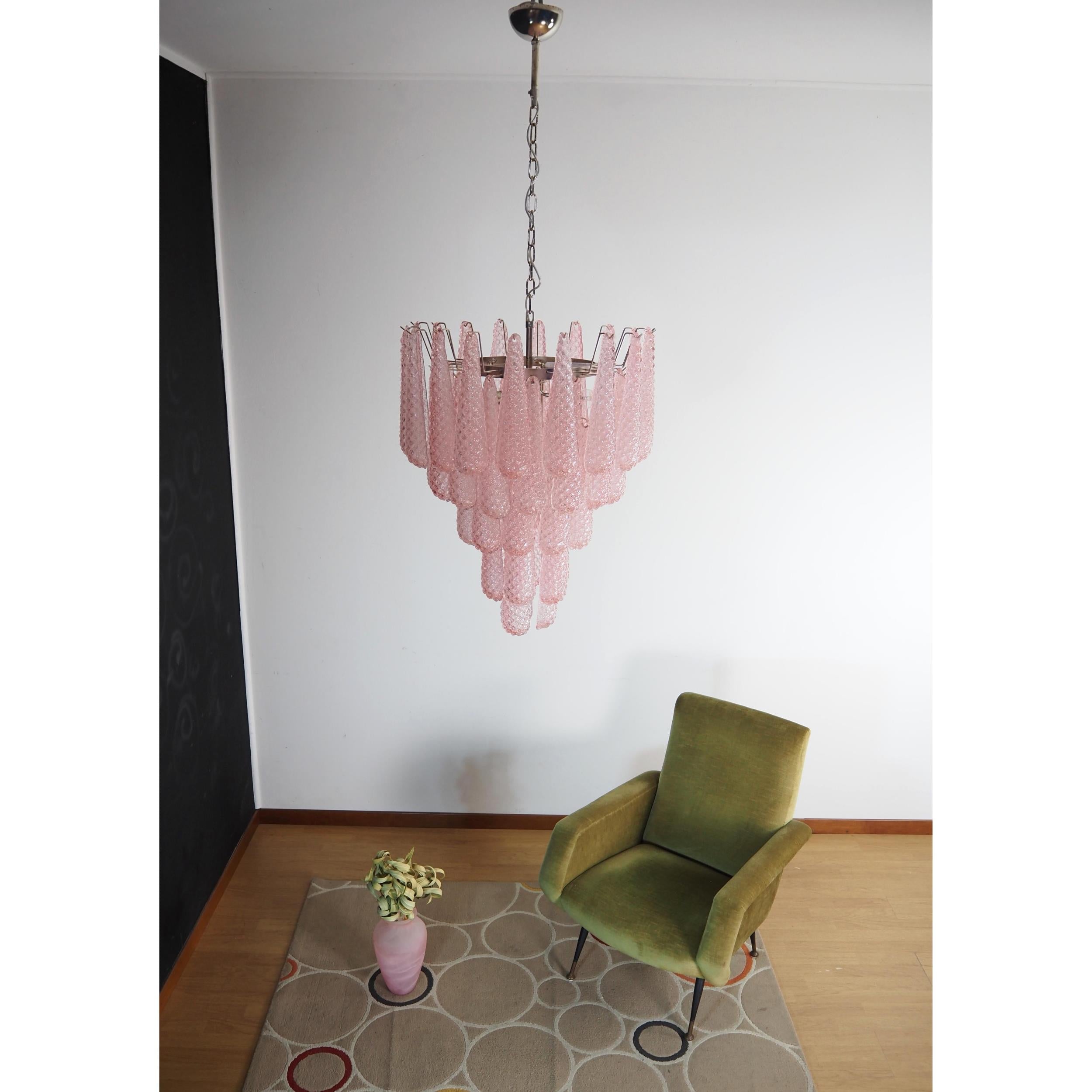 Inset Premium Drop Murano Metal Glass Chandelier - Lamp Copper