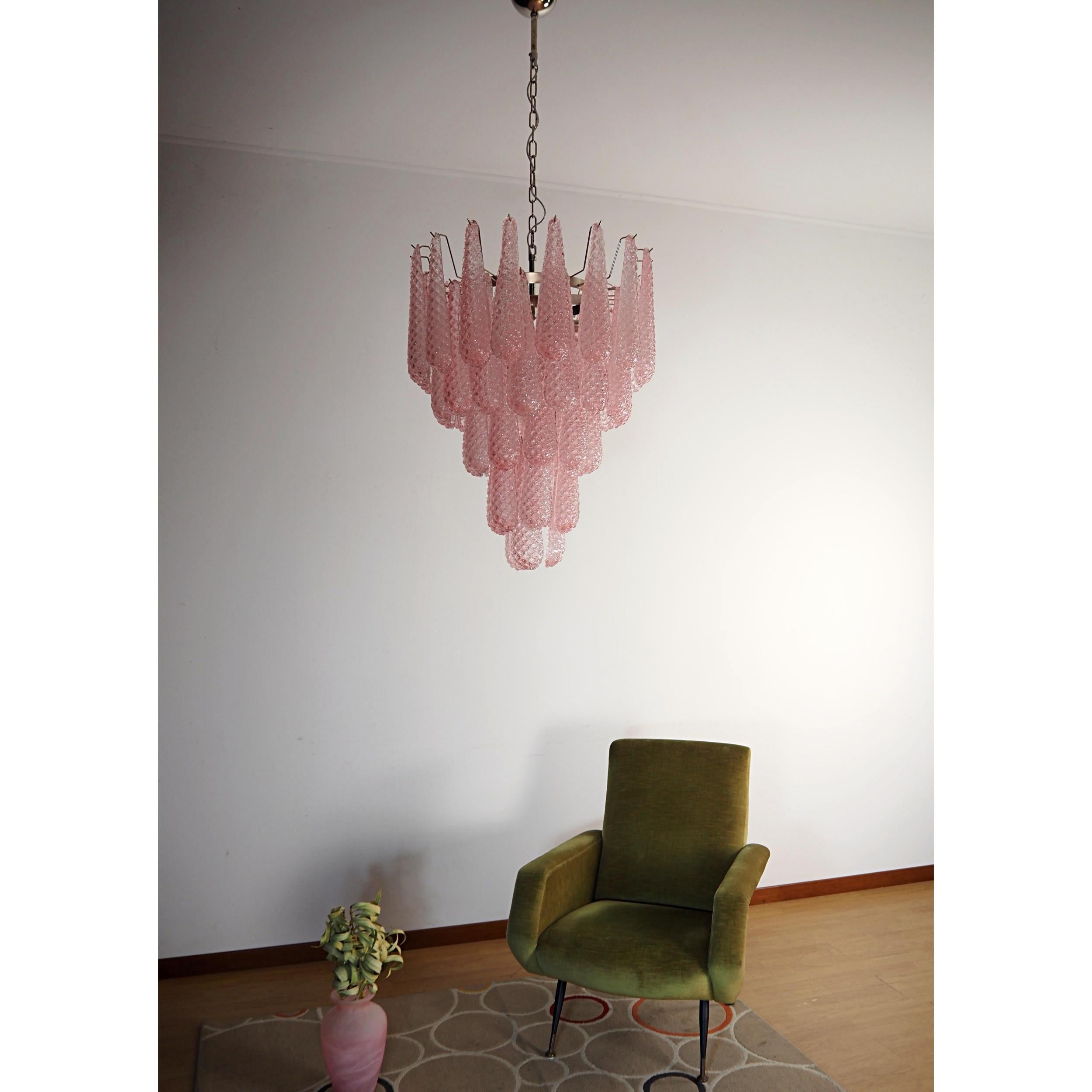 Inset Premium Drop Murano Metal Glass Chandelier - Lamp Copper