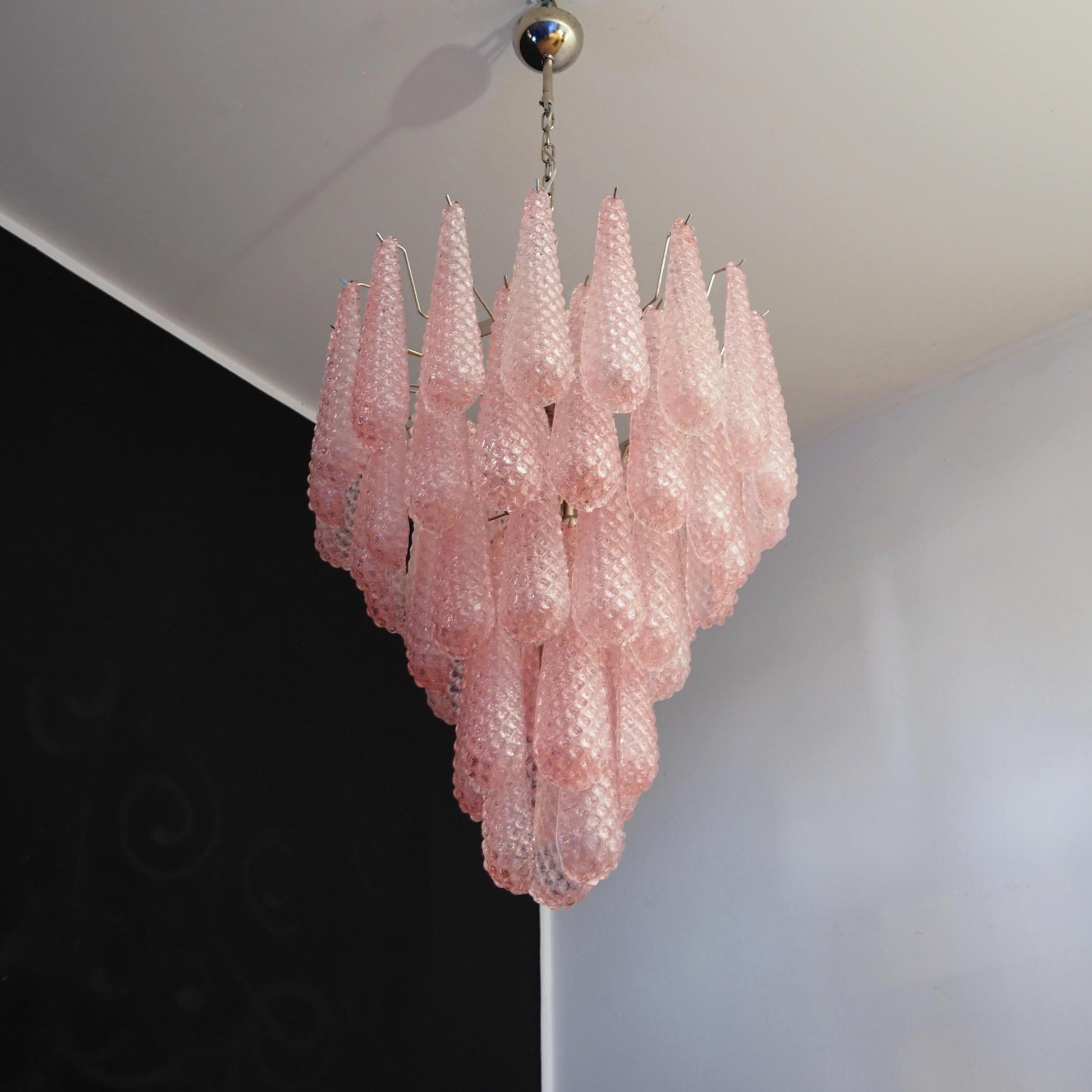 Inset Premium Drop Murano Metal Glass Chandelier - Lamp Copper
