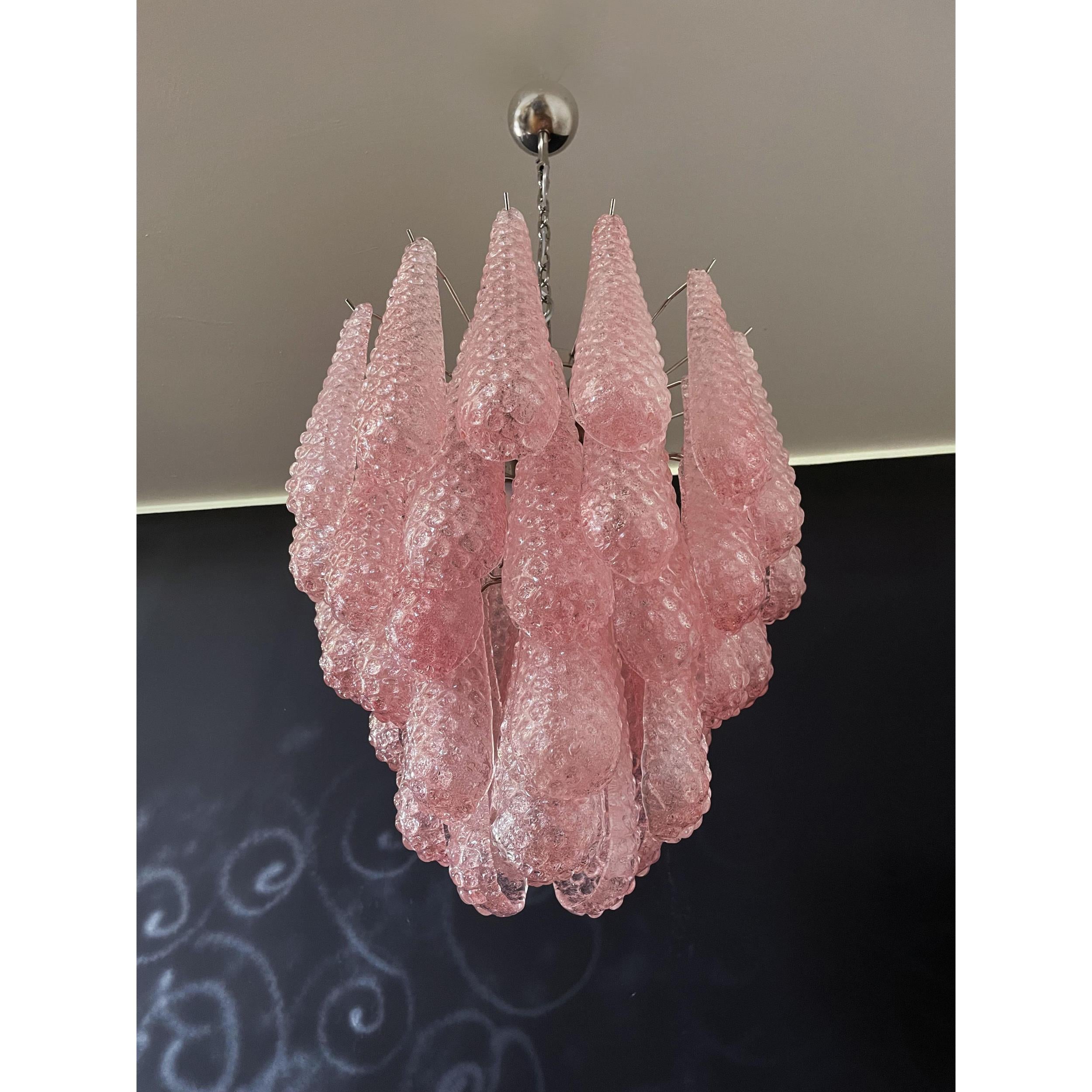Inset Premium Drop Murano Metal Glass Chandelier - Lamp Copper