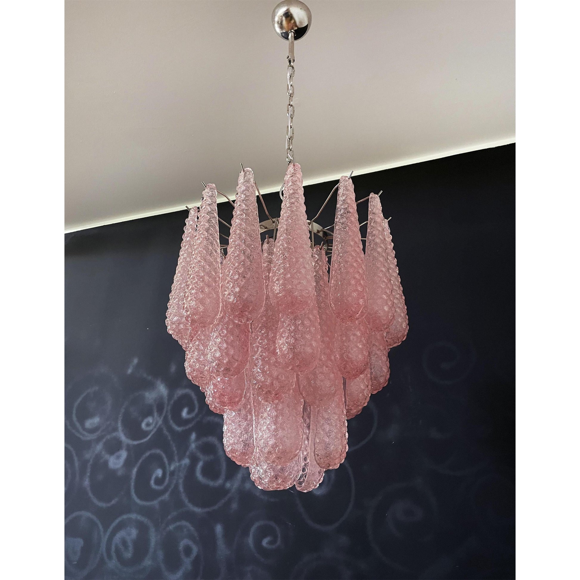Inset Premium Drop Murano Metal Glass Chandelier - Lamp Copper
