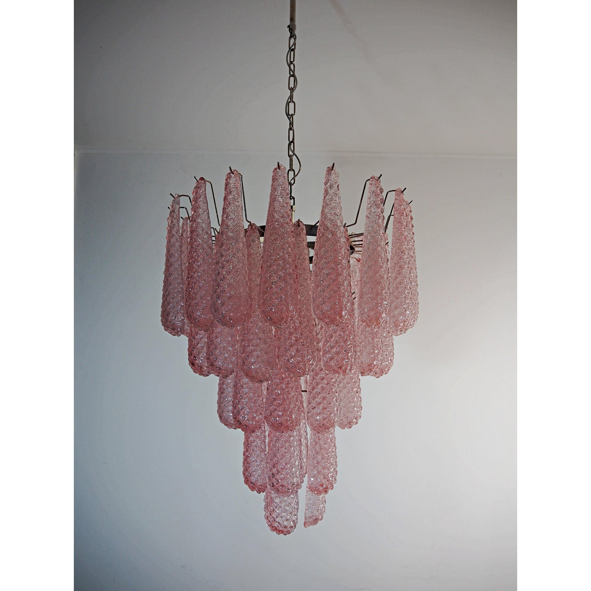 Inset Premium Drop Murano Metal Glass Chandelier - Lamp Copper