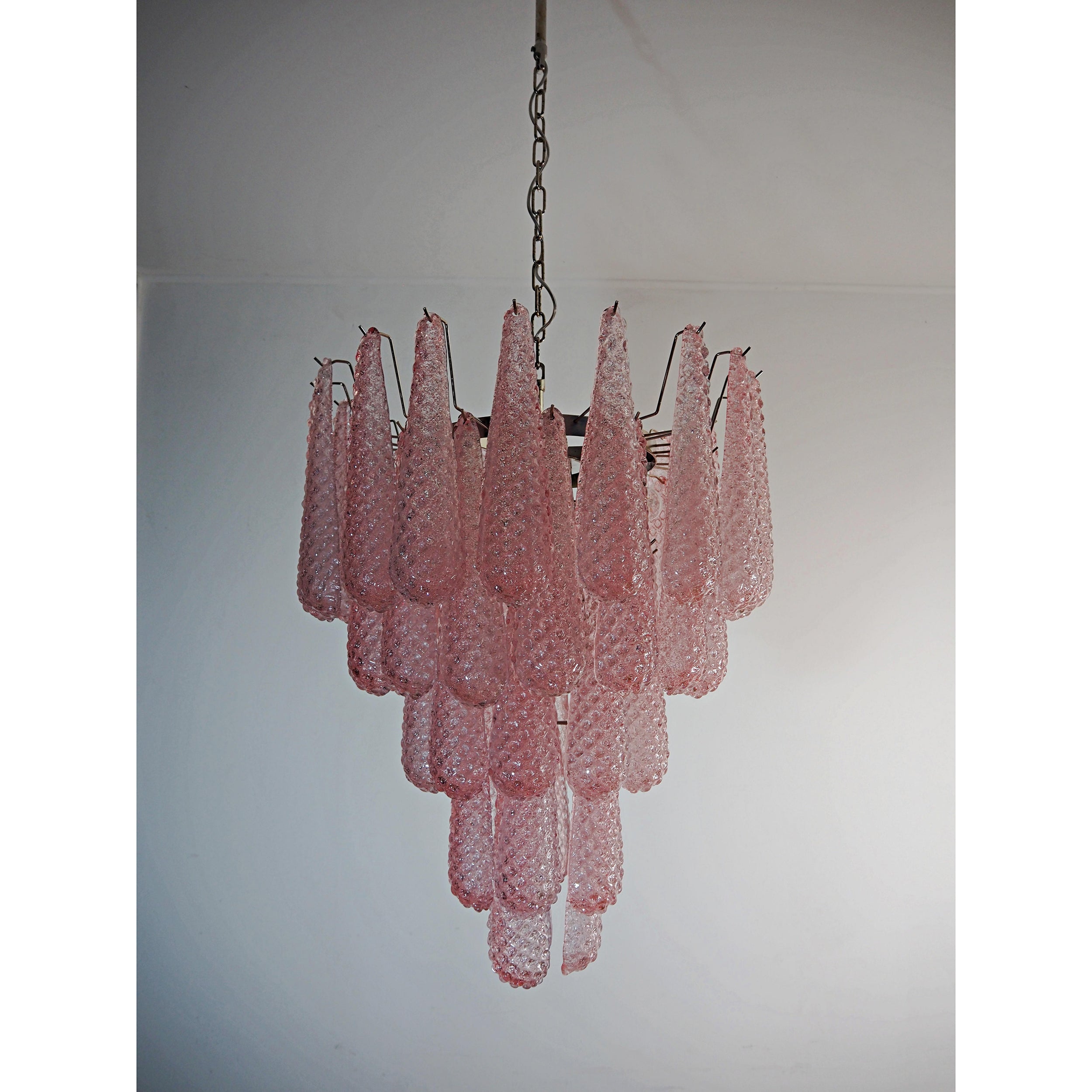 Inset Premium Drop Murano Metal Glass Chandelier - Lamp Copper