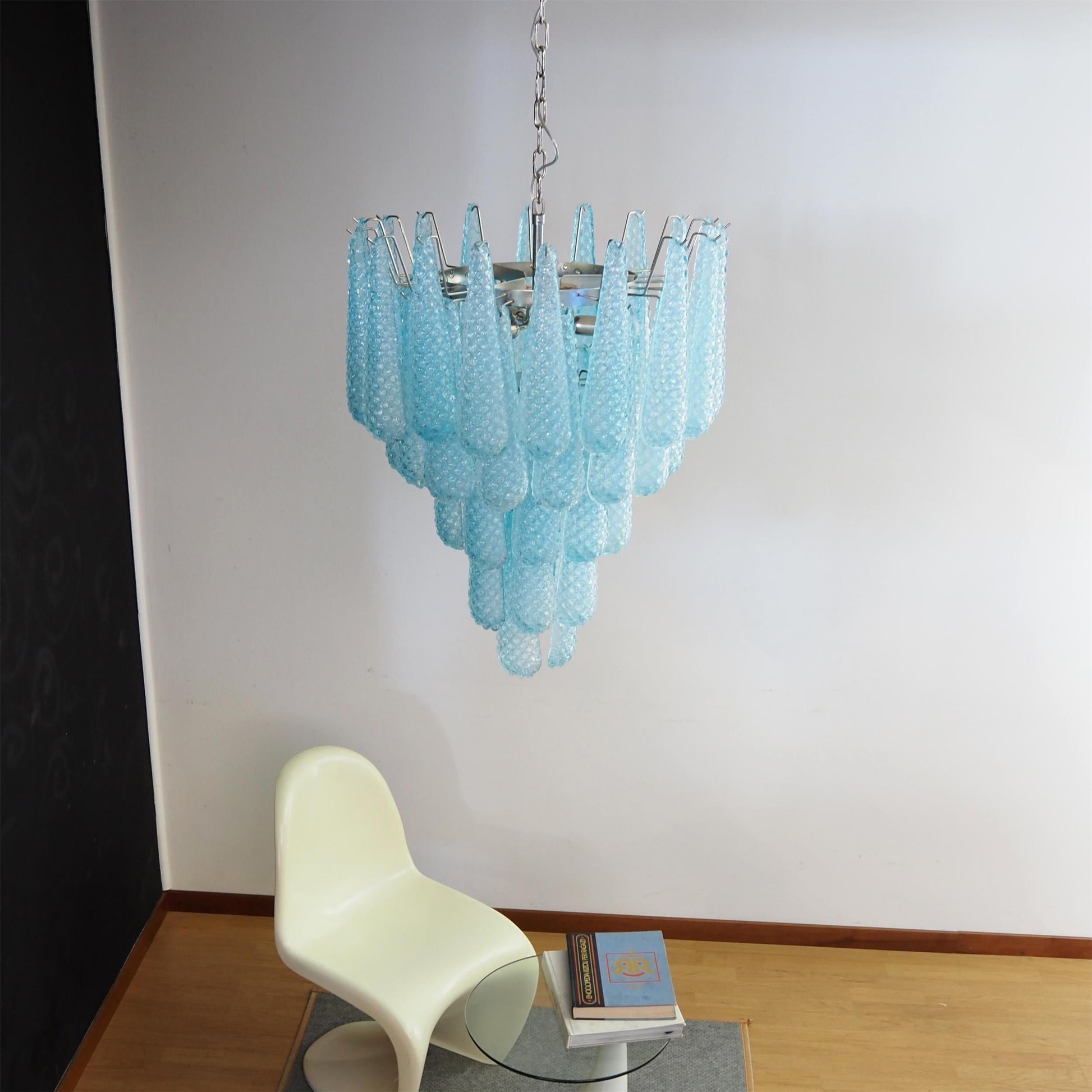 Inset Premium Drop Murano Metal Glass Chandelier - Lamp Copper