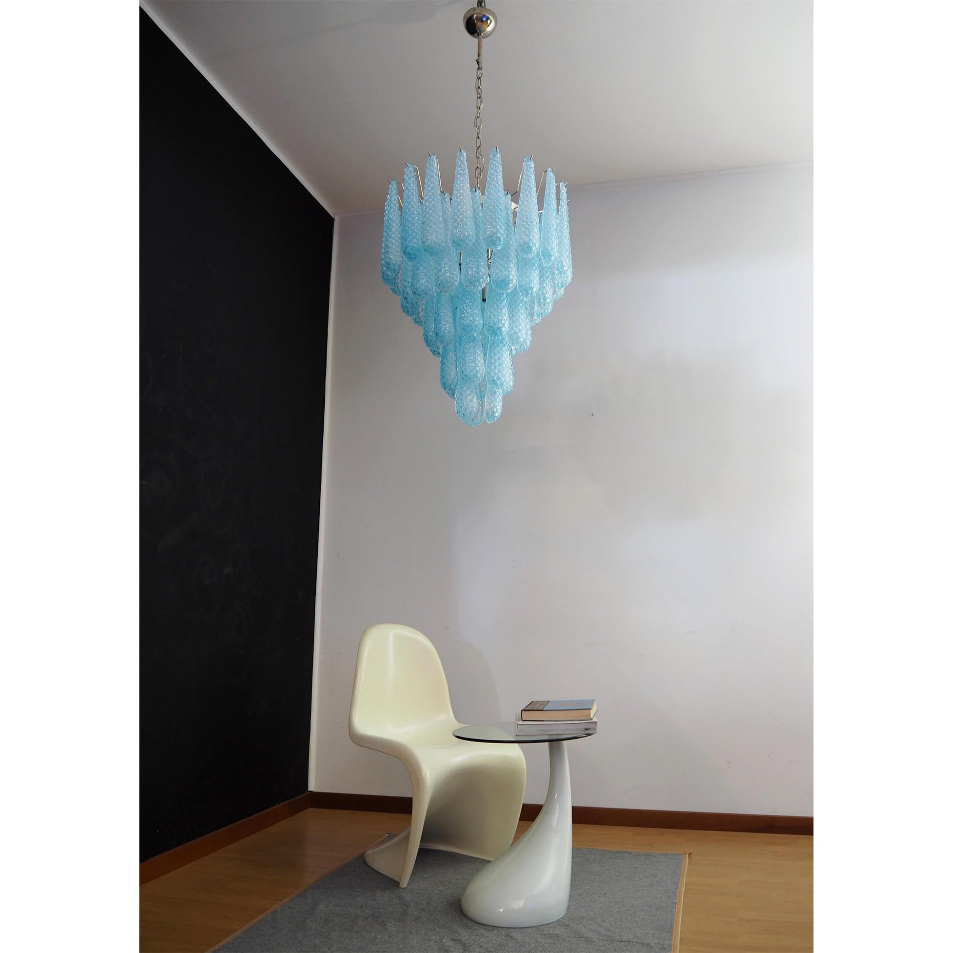 Inset Premium Drop Murano Metal Glass Chandelier - Lamp Copper
