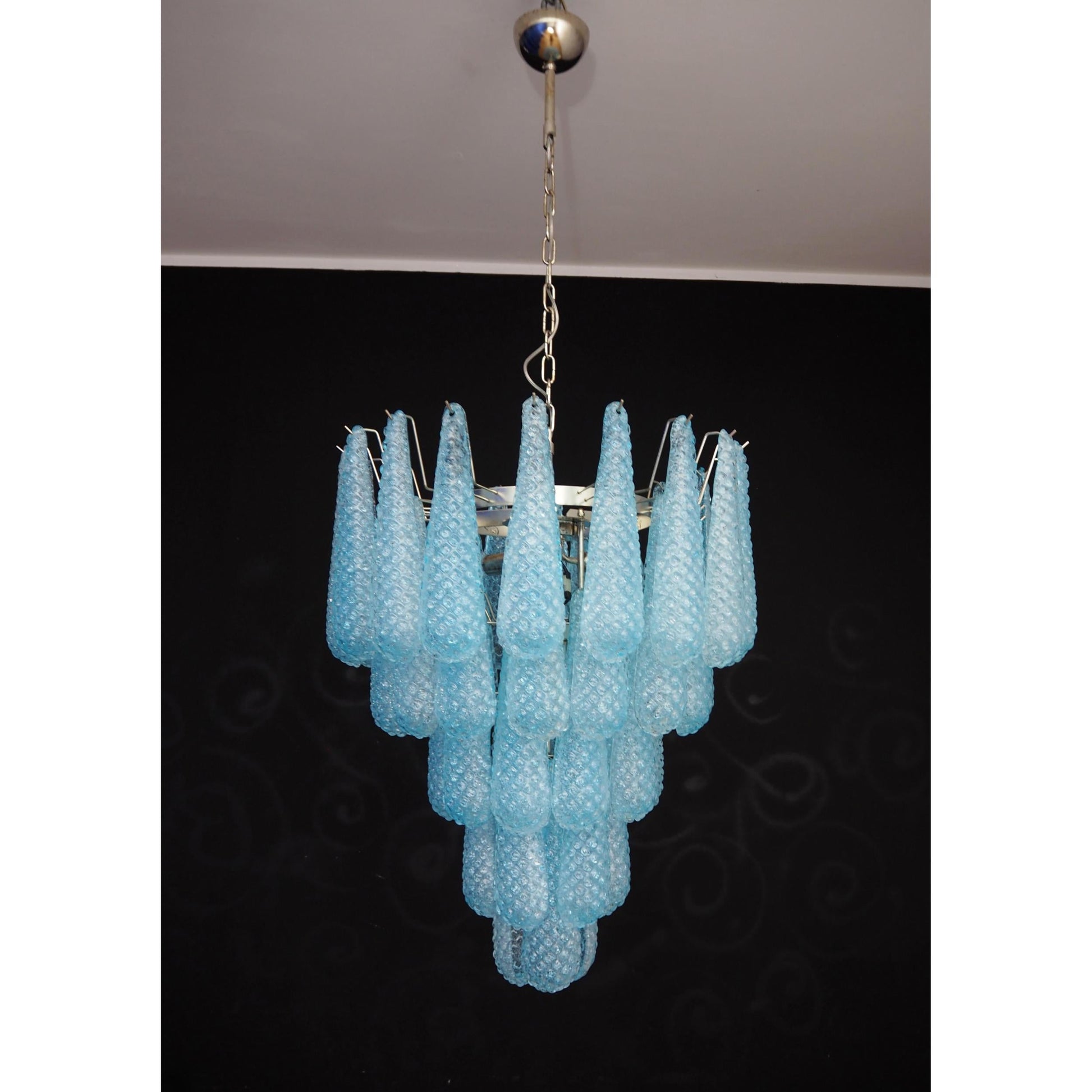 Inset Premium Drop Murano Metal Glass Chandelier - Lamp Copper