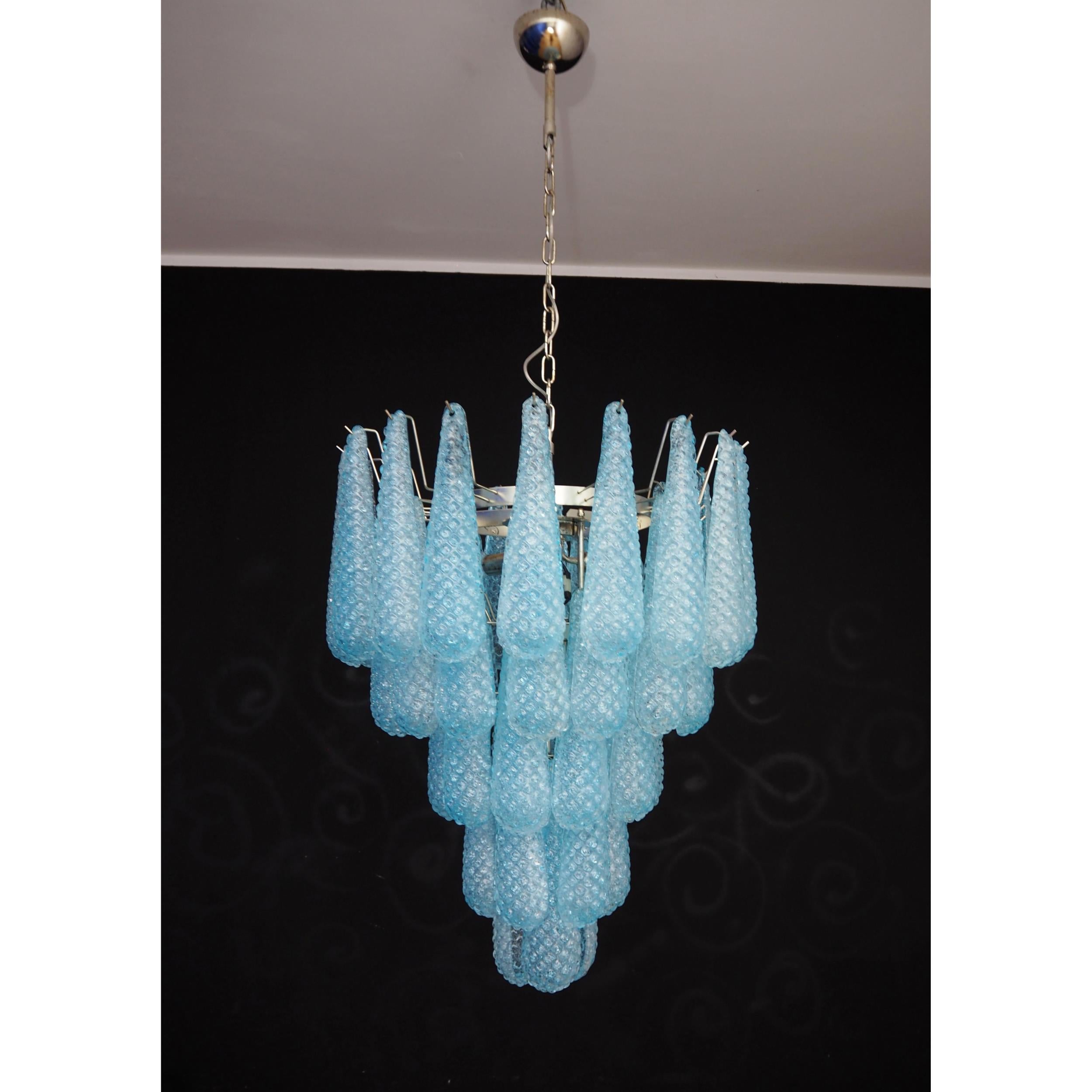 Inset Premium Drop Murano Metal Glass Chandelier - Lamp Copper