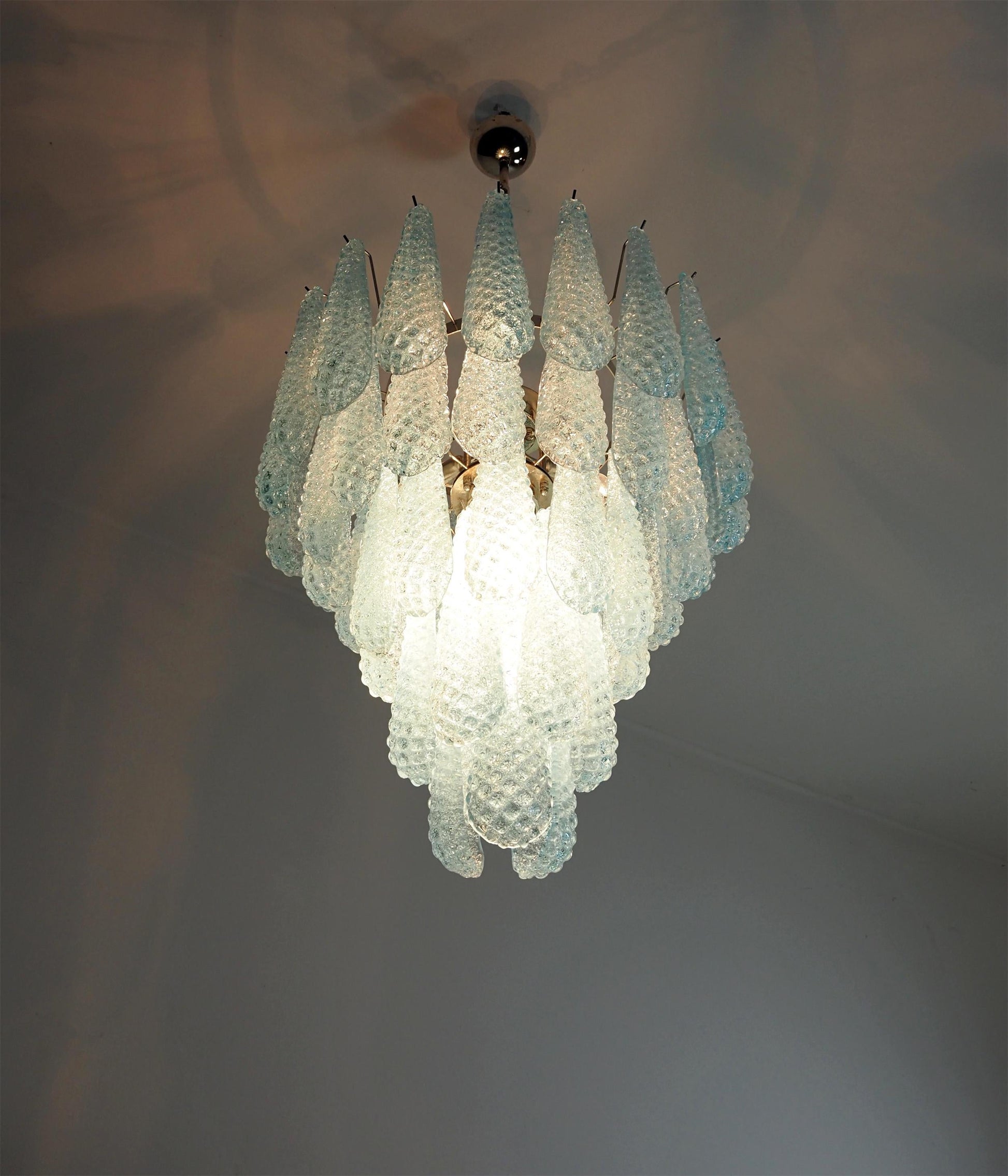 Inset Premium Drop Murano Metal Glass Chandelier - Lamp Copper