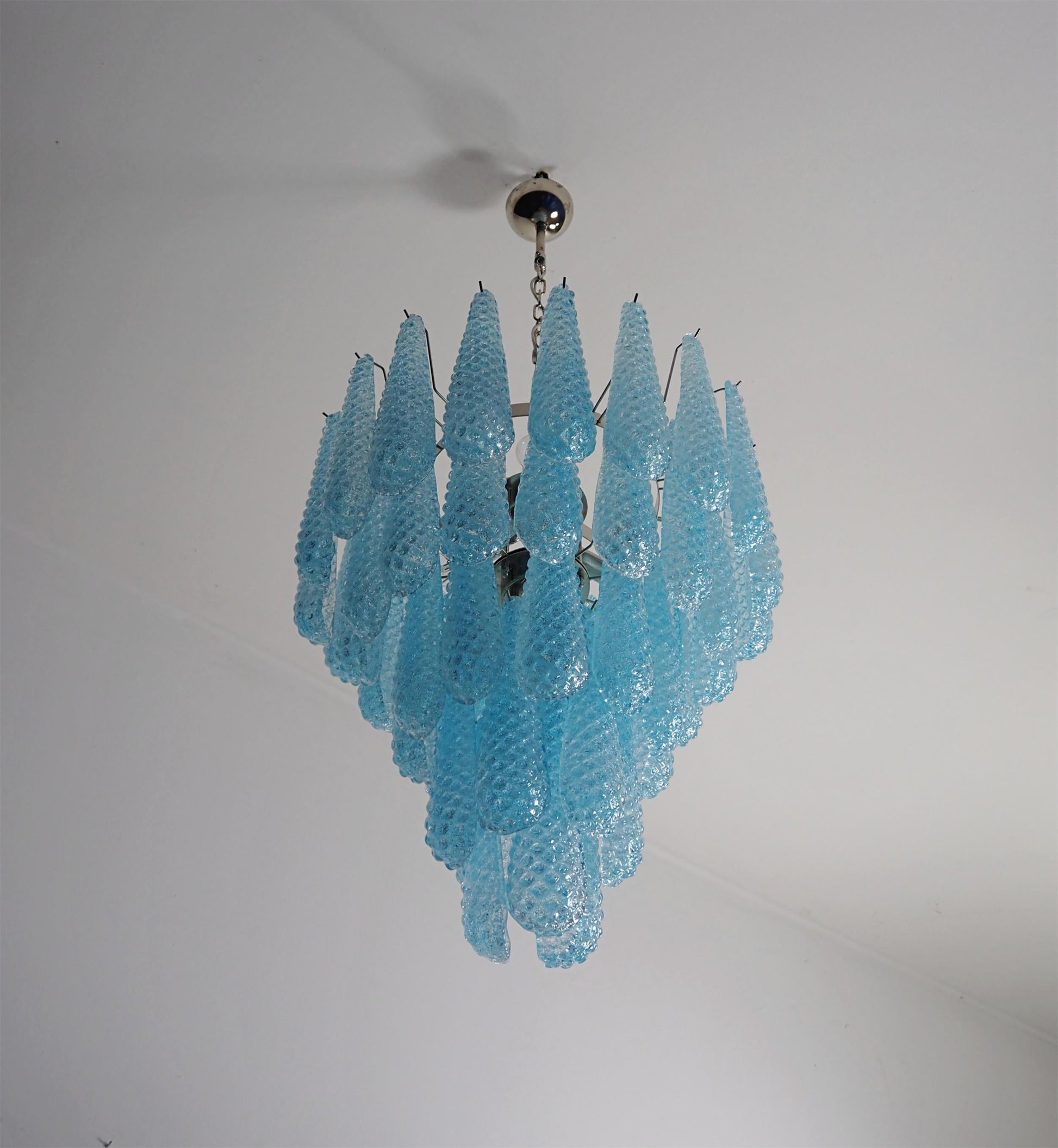 Inset Premium Drop Murano Metal Glass Chandelier - Lamp Copper