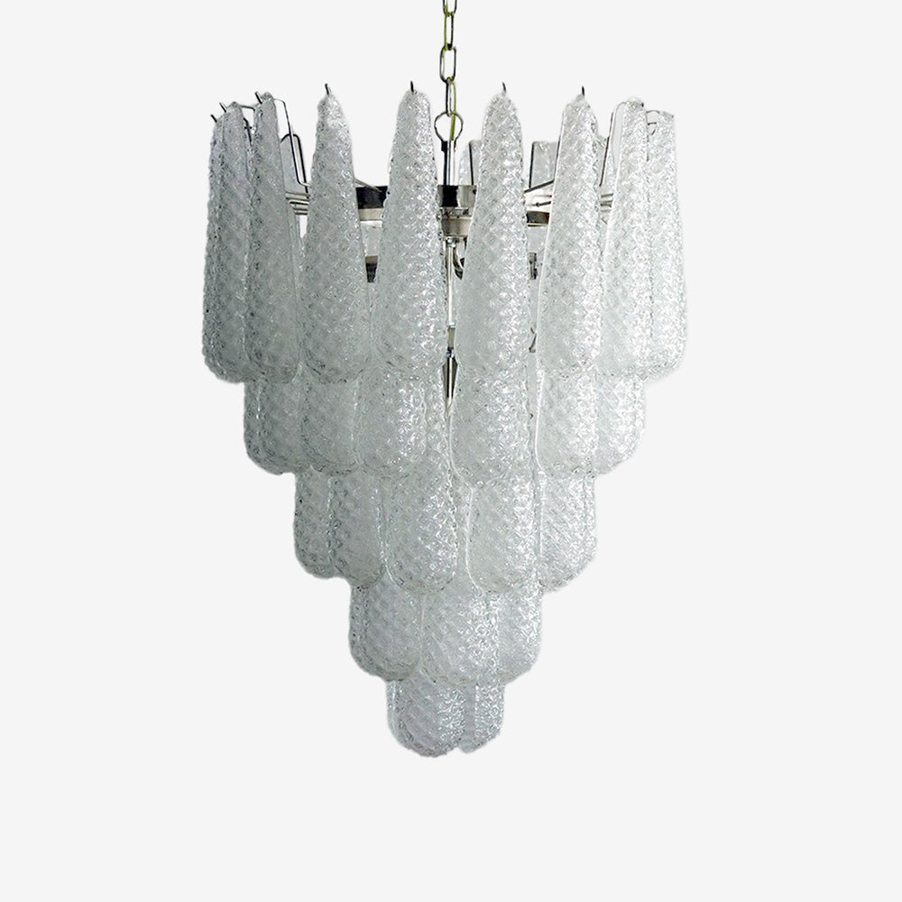 Inset Premium Drop Murano Metal Glass Chandelier - Lamp Copper