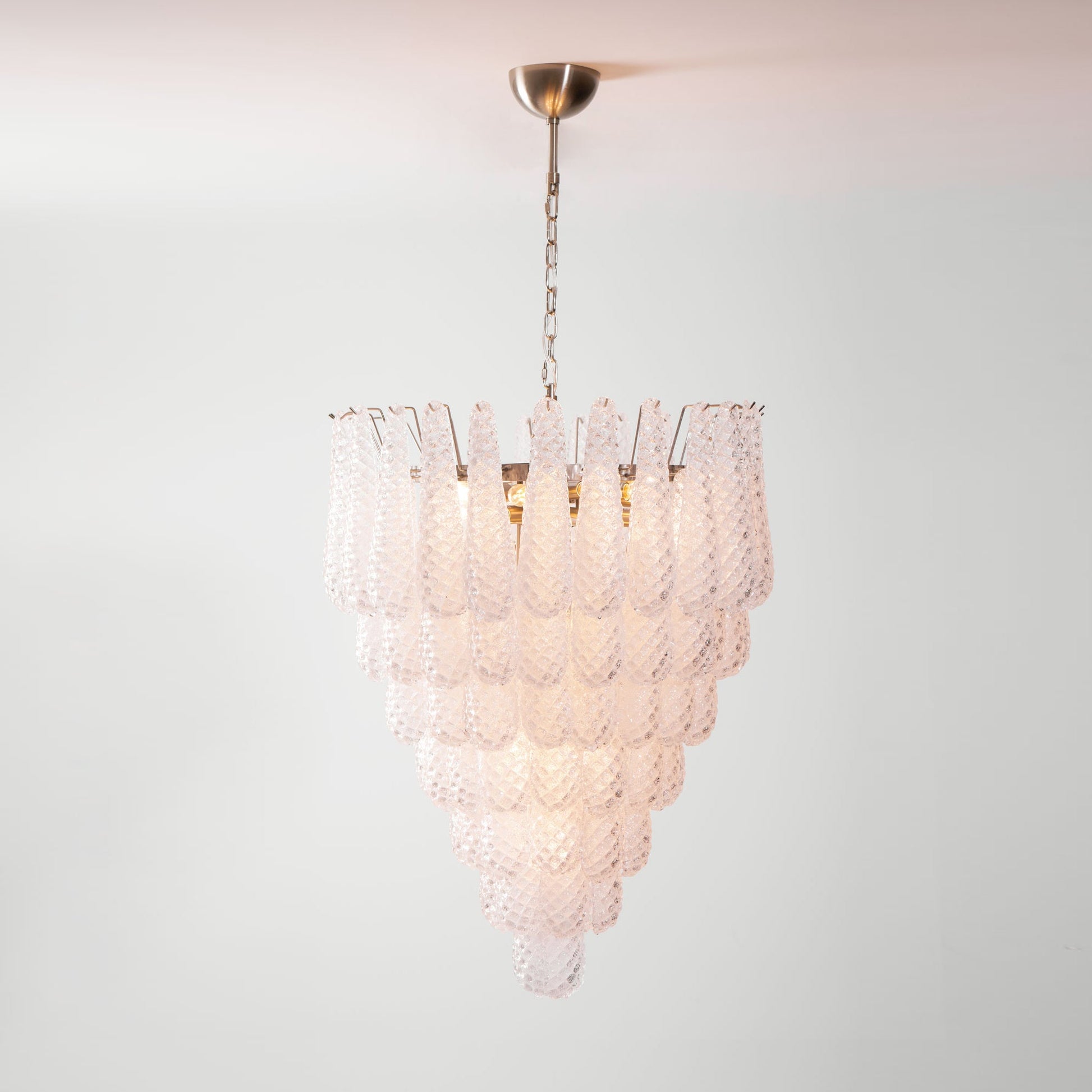Inset Premium Drop Murano Metal Glass Chandelier - Lamp Copper