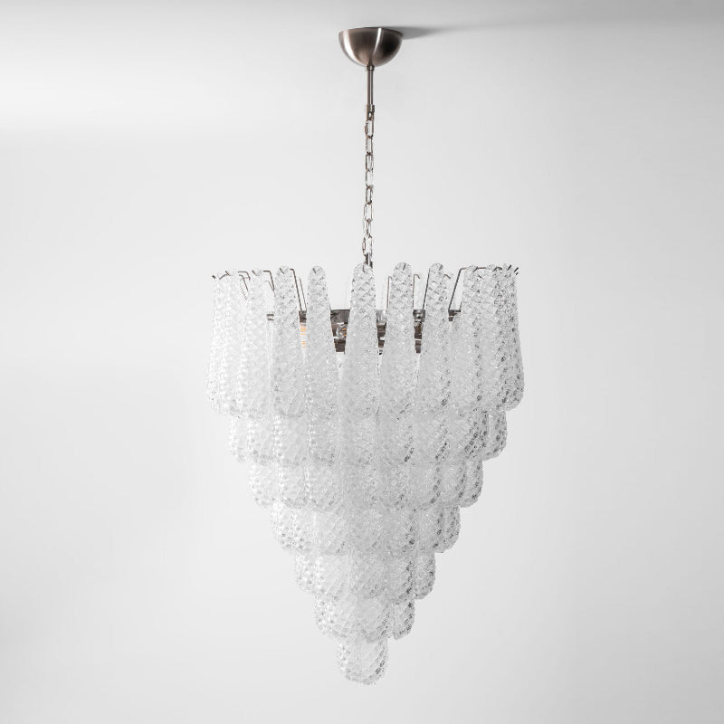 Inset Premium Drop Murano Metal Glass Chandelier - Lamp Copper