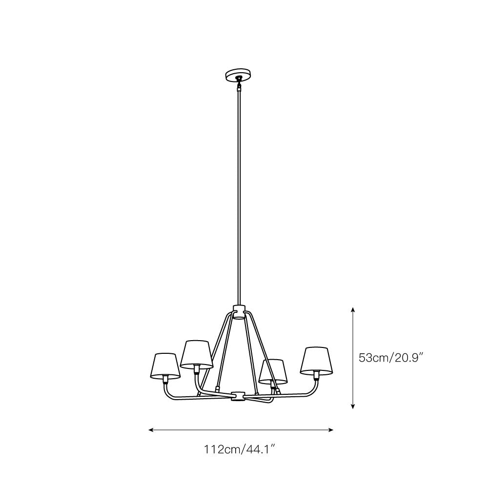 Nook Vintage Industrial Brass Metal Chandelier - Lamp Copper