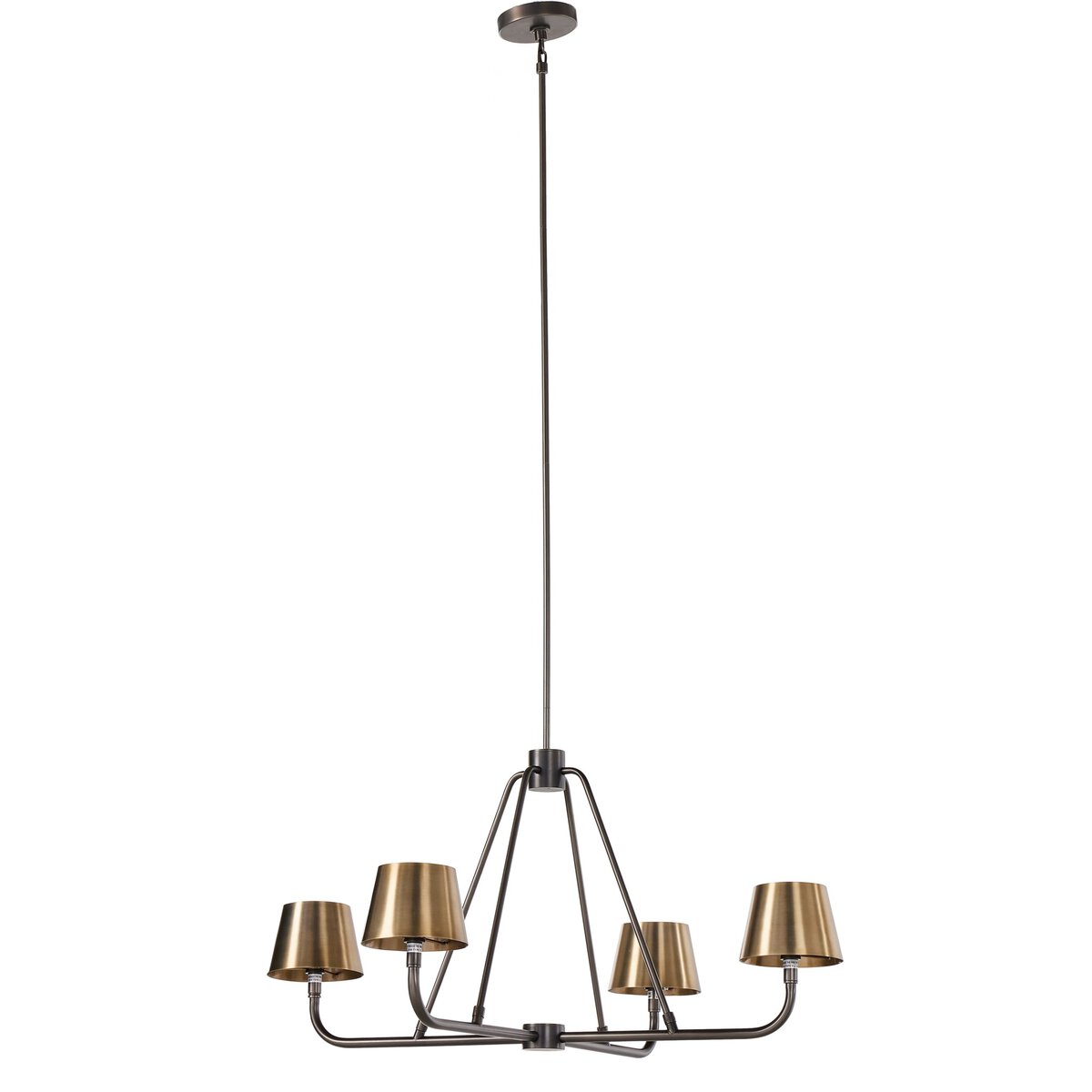 Nook Vintage Industrial Brass Metal Chandelier - Lamp Copper