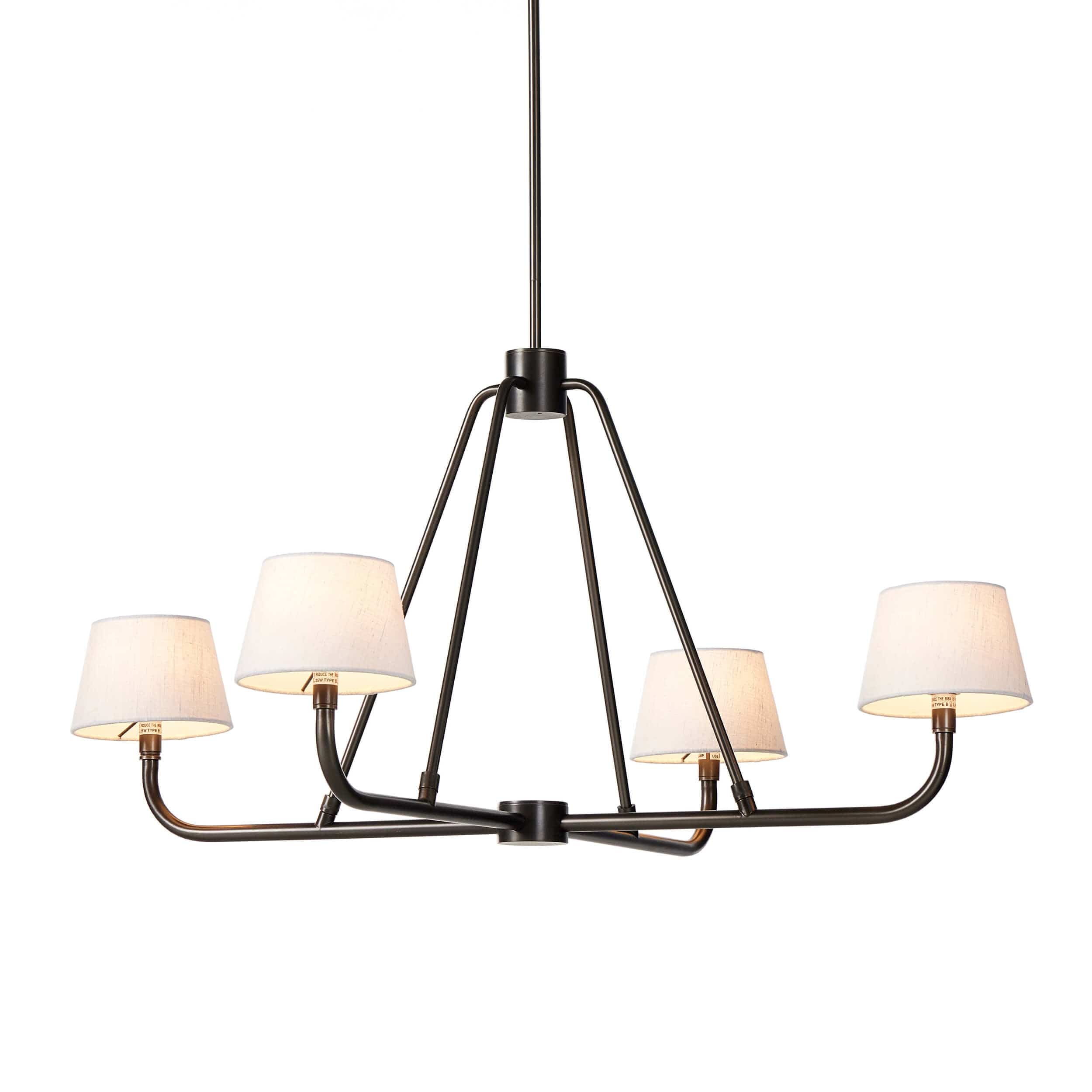 Nook Vintage Industrial Brass Metal Chandelier - Lamp Copper