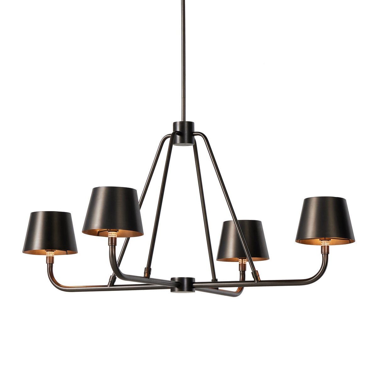 Nook Vintage Industrial Brass Metal Chandelier - Lamp Copper